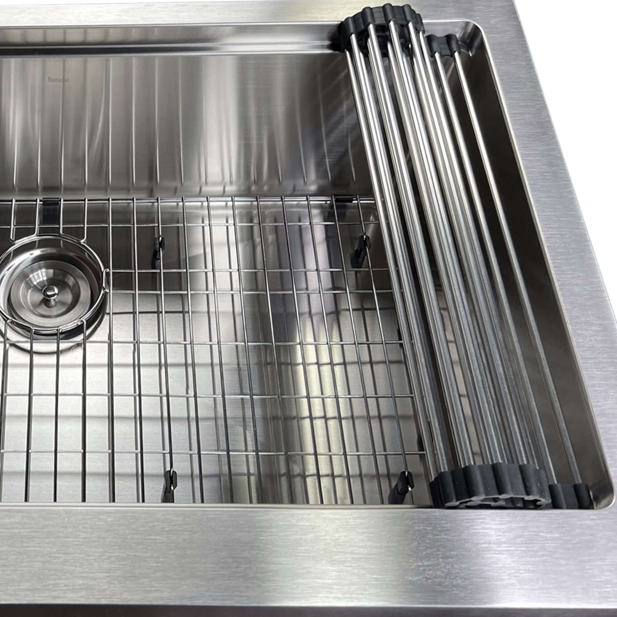 Alternate Image for Nantucket Sinks Pro Series 33" 304 Stainless Steel Workstation Farmhouse Sink with Accessories, 16 Gauge, AP-PS-3221-16