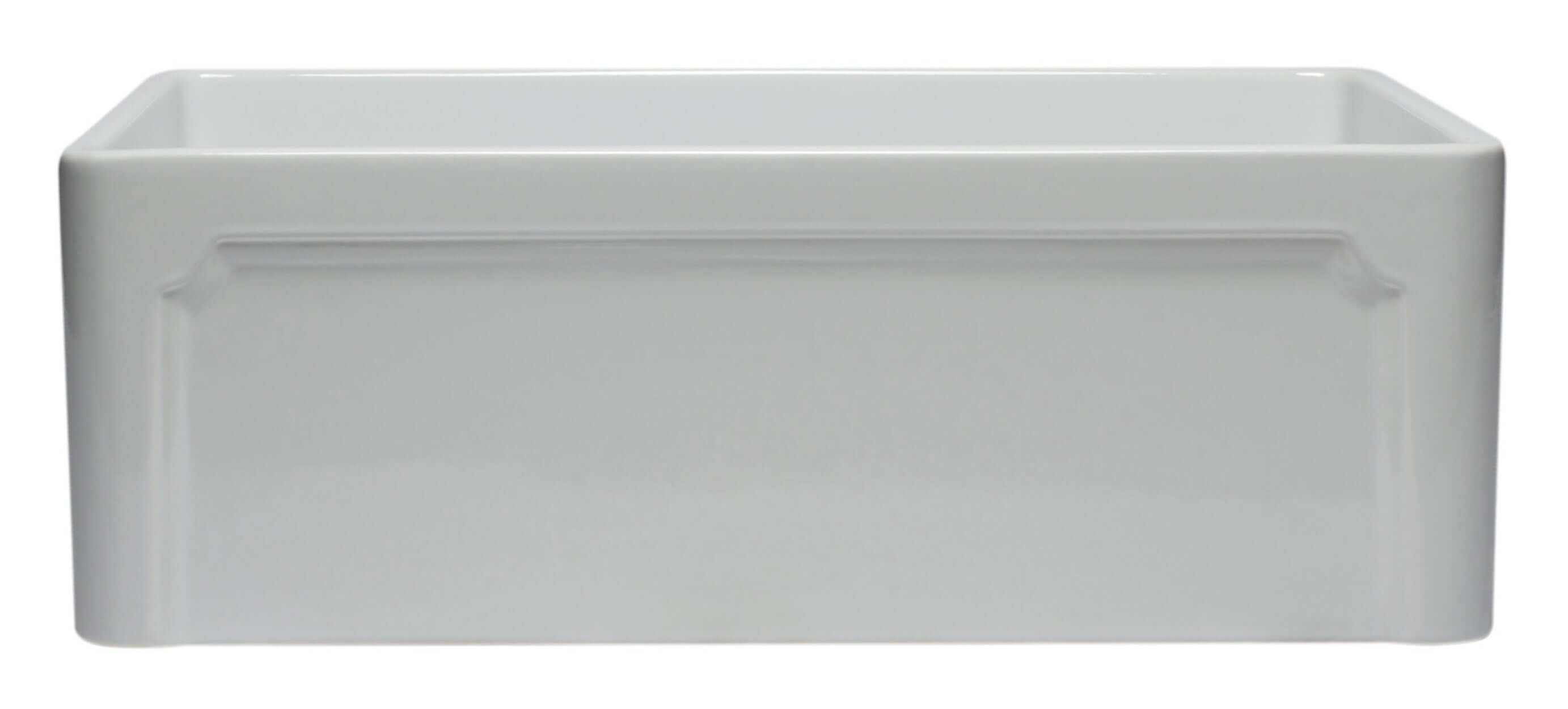 Alternate Image for ALFI 30" Single Bowl Fireclay Farmhouse Apron Sink, White, AB3020SB-W