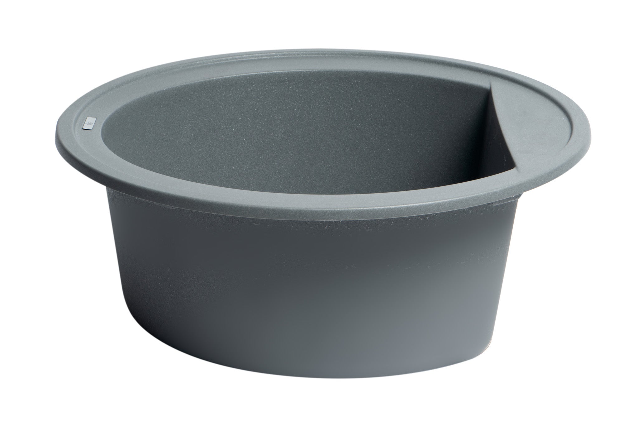 Alternate Image for ALFI brand AB2020DI-T Titanium 20" Drop-In Round Granite Composite Kitchen Prep Sink