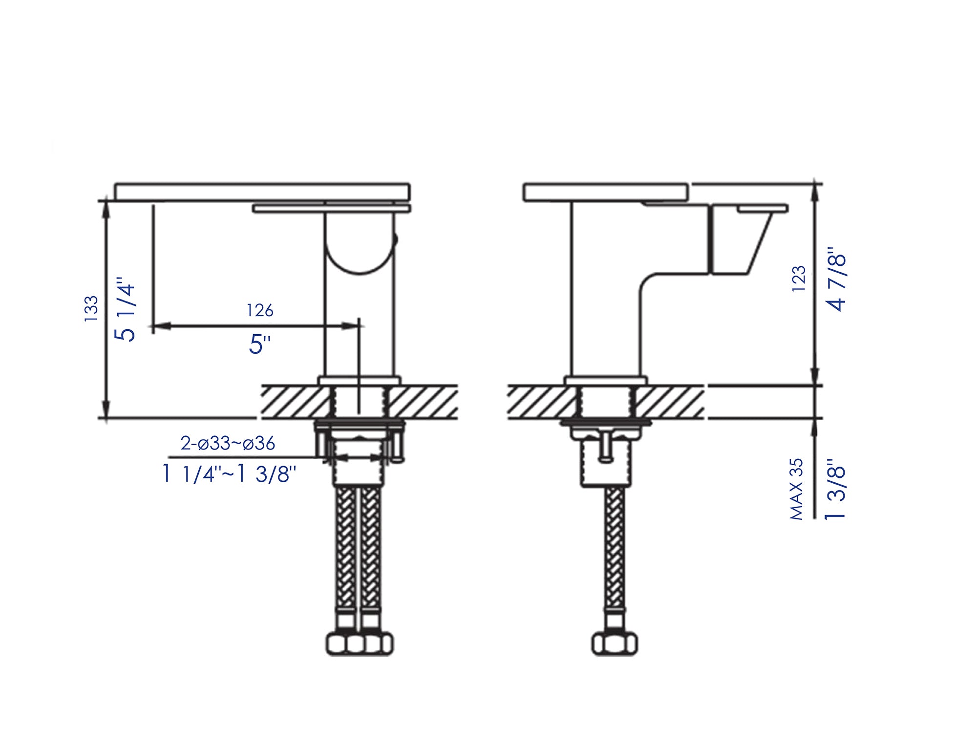 ALFI brand AB1882-BN Brushed Nickel Single-Lever Bathroom Faucet - The Sink Boutique