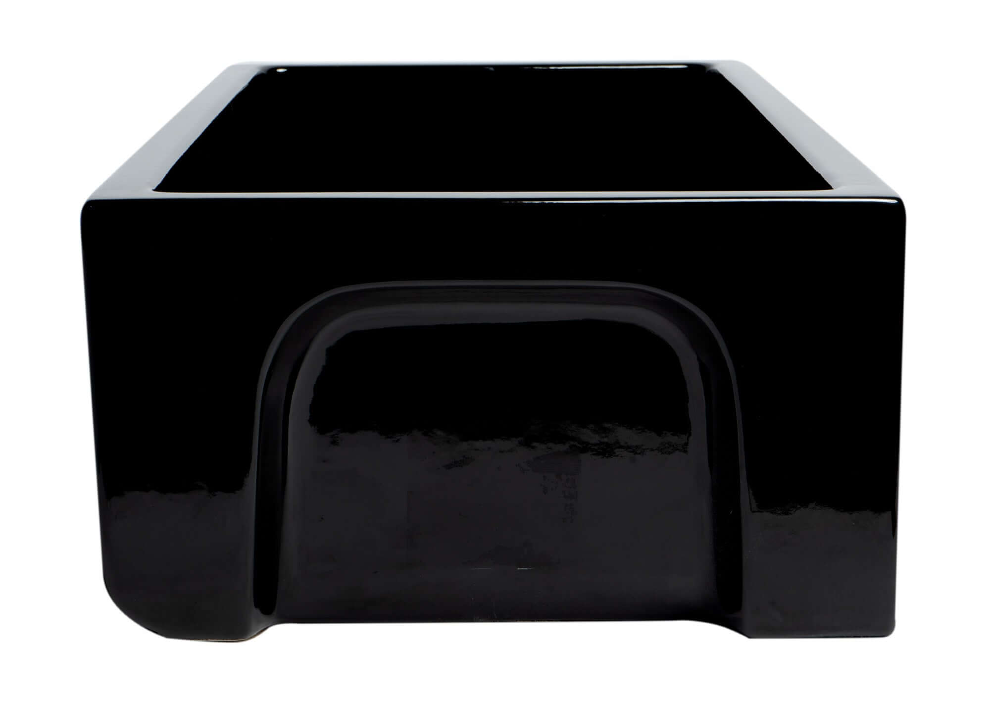 Alternate Image for ALFI 36" Single Bowl Fireclay Farmhouse Kitchen Sink, Black Gloss, Reversible, AB3618HS-BG