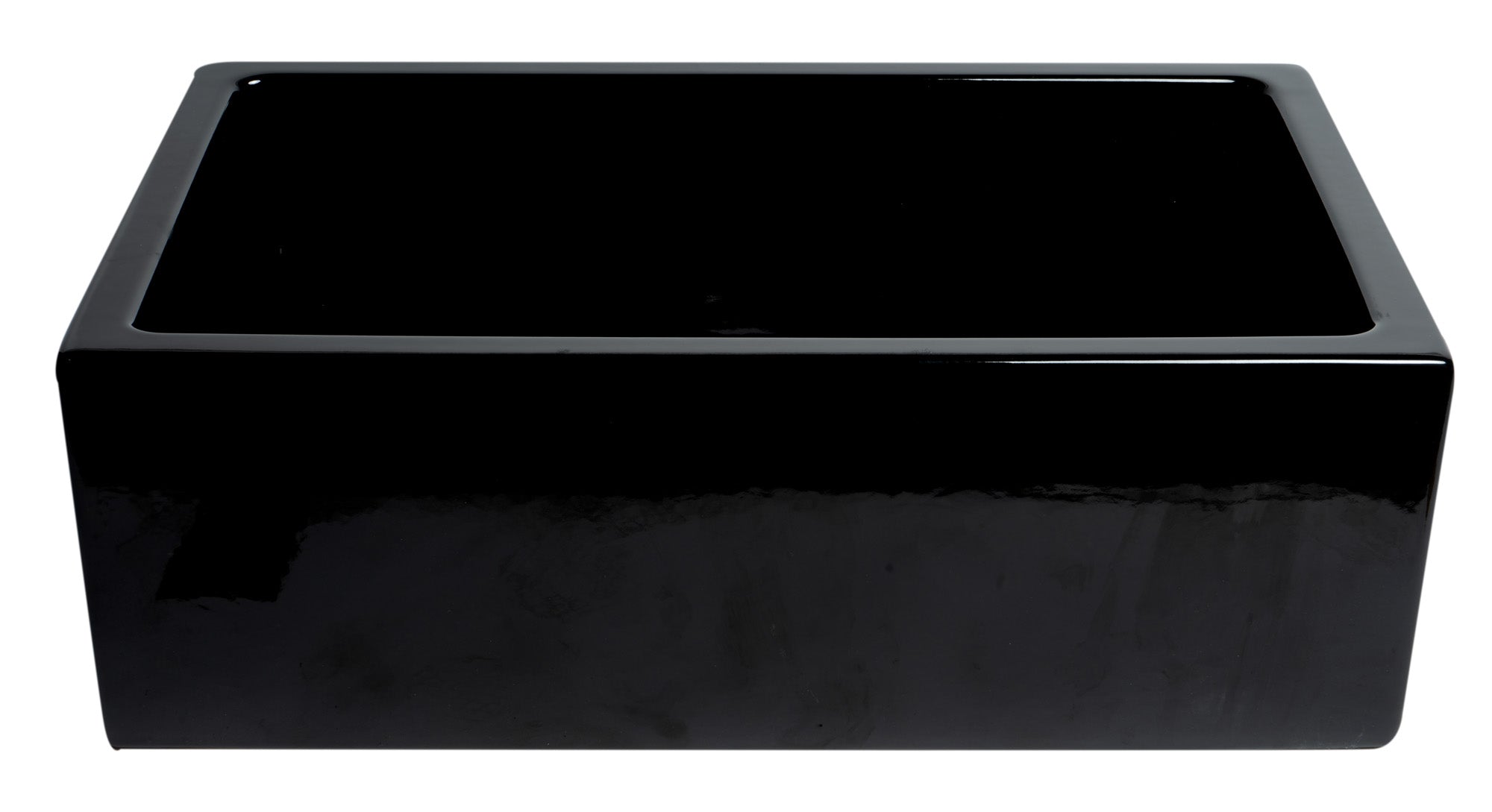 Alternate Image for ALFI 30" Single Bowl Fireclay Farmhouse Apron Sink, Black Gloss, Reversible, AB3018HS-BG