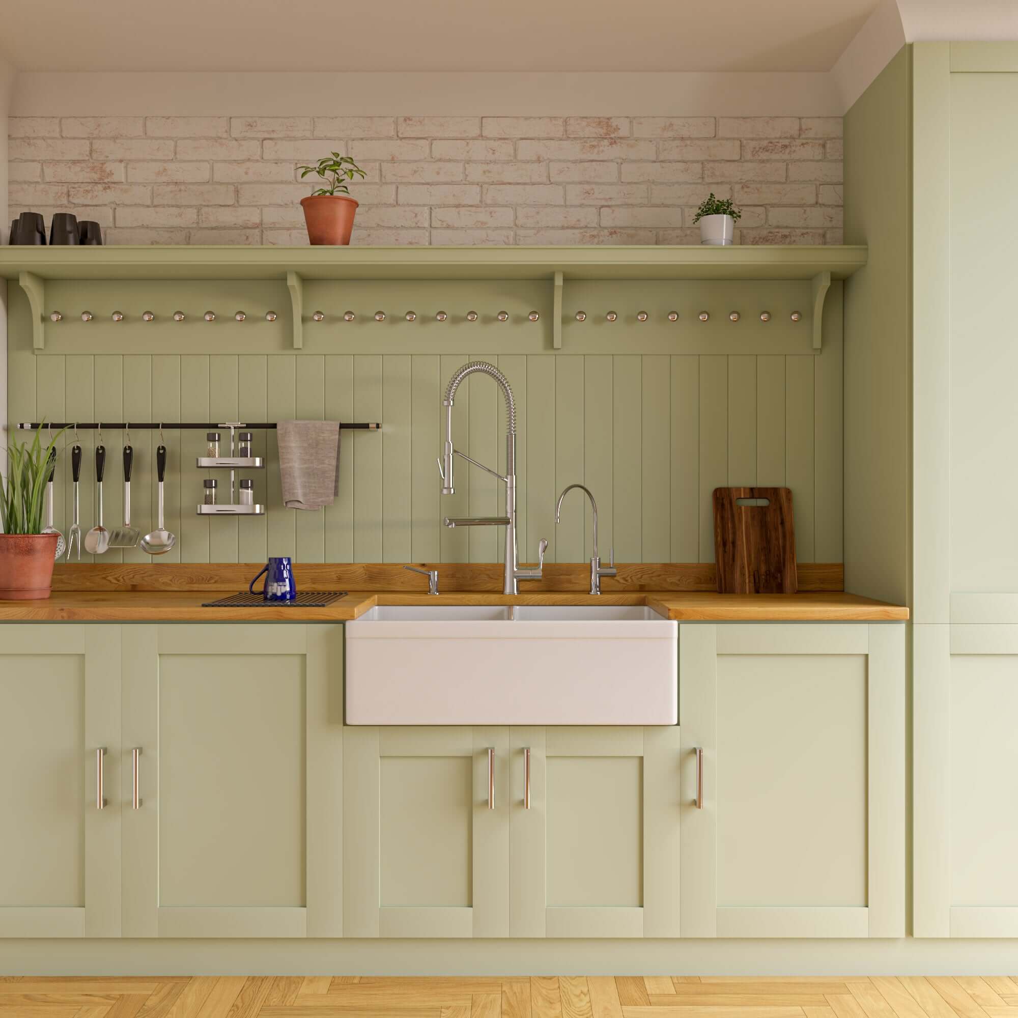Alternate Image for ALFI 32" Decorative Lip Double Bowl Fireclay Farmhouse Apron Sink, White, AB539-W