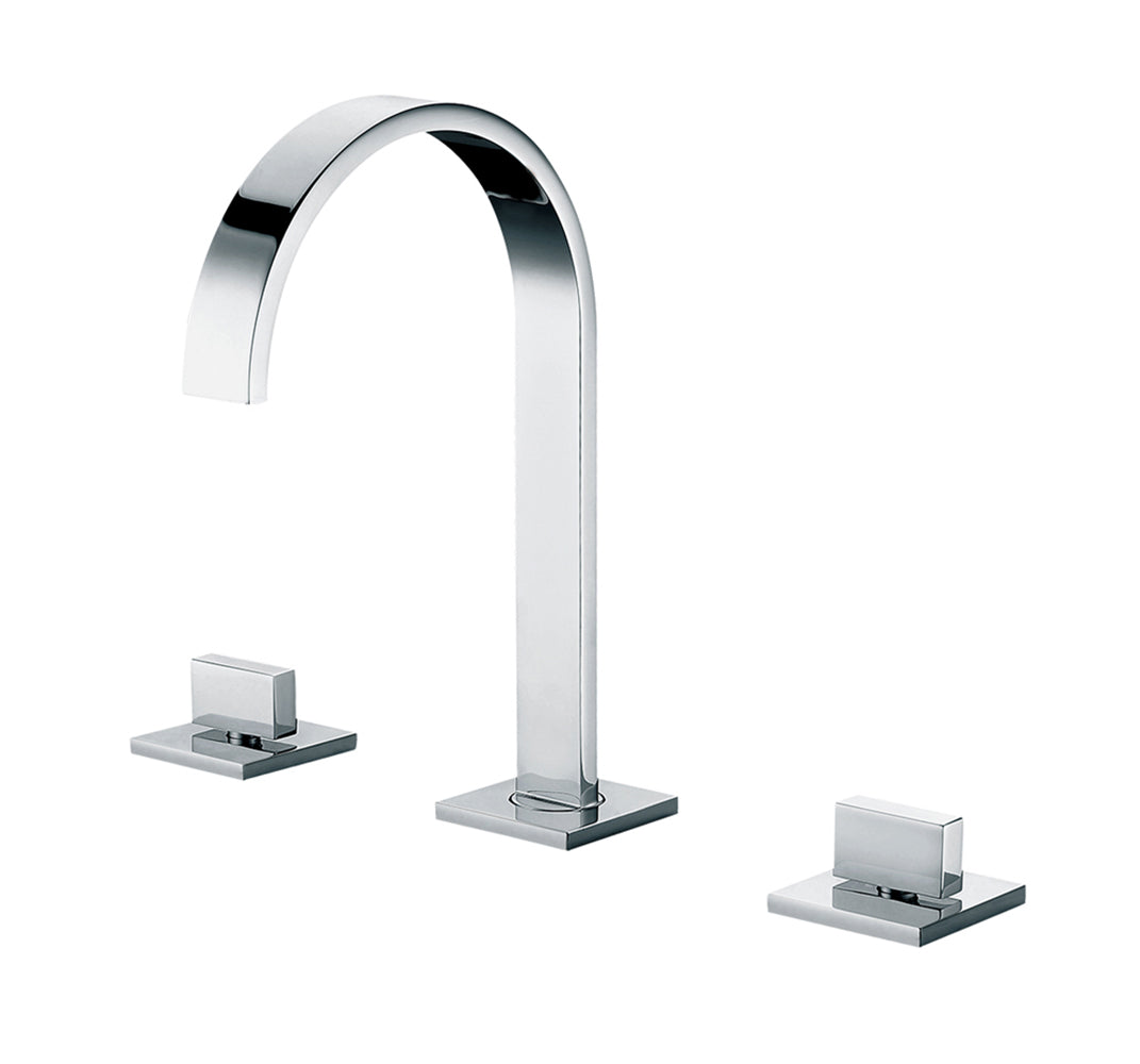 ALFI Polished Chrome Gooseneck Widespread Bathroom Faucet, AB1336-PC