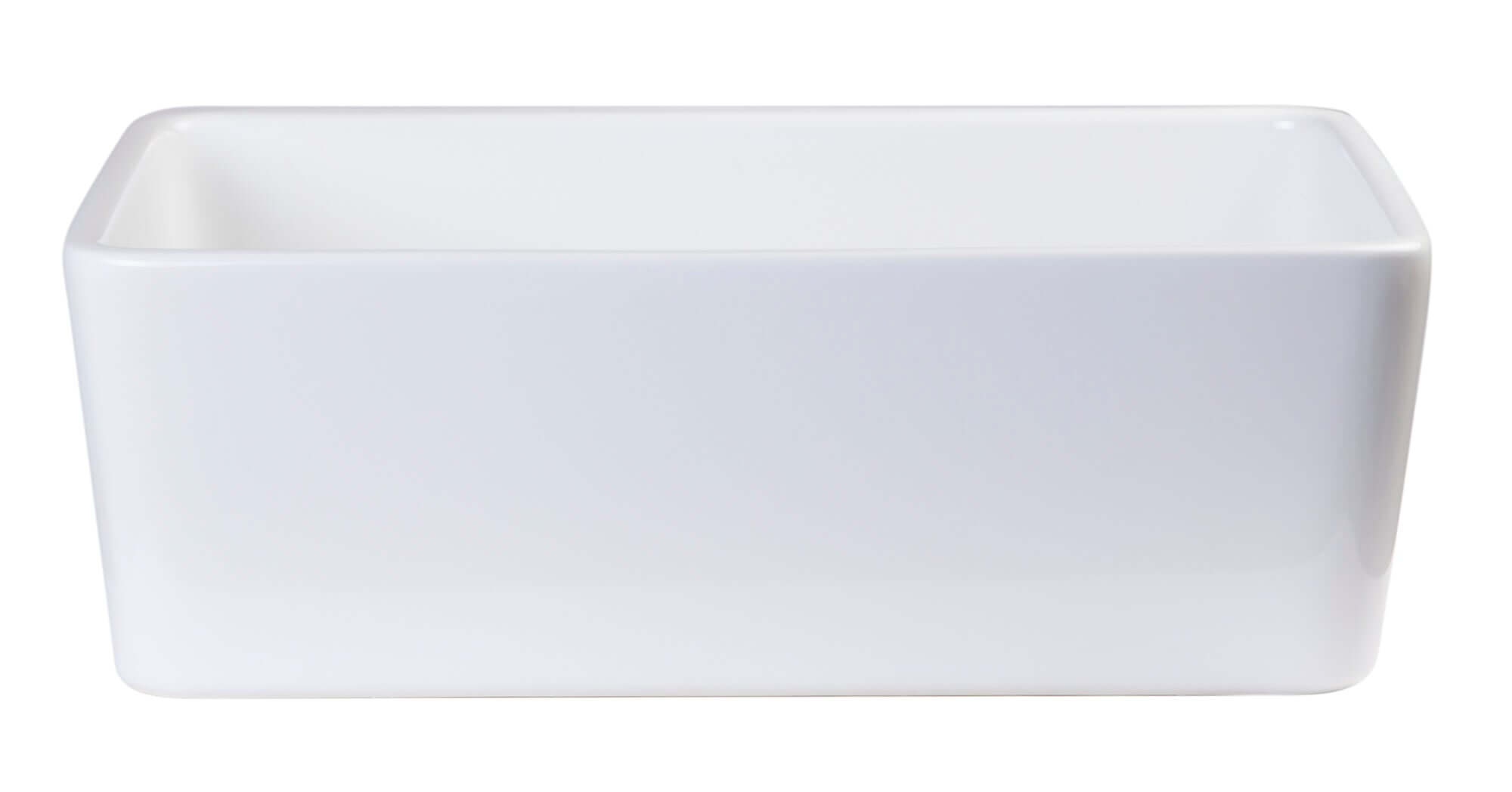Alternate Image for ALFI 23" Fireclay Smooth Apron Single Bowl Farmhouse Apron Sink, White, AB503-W