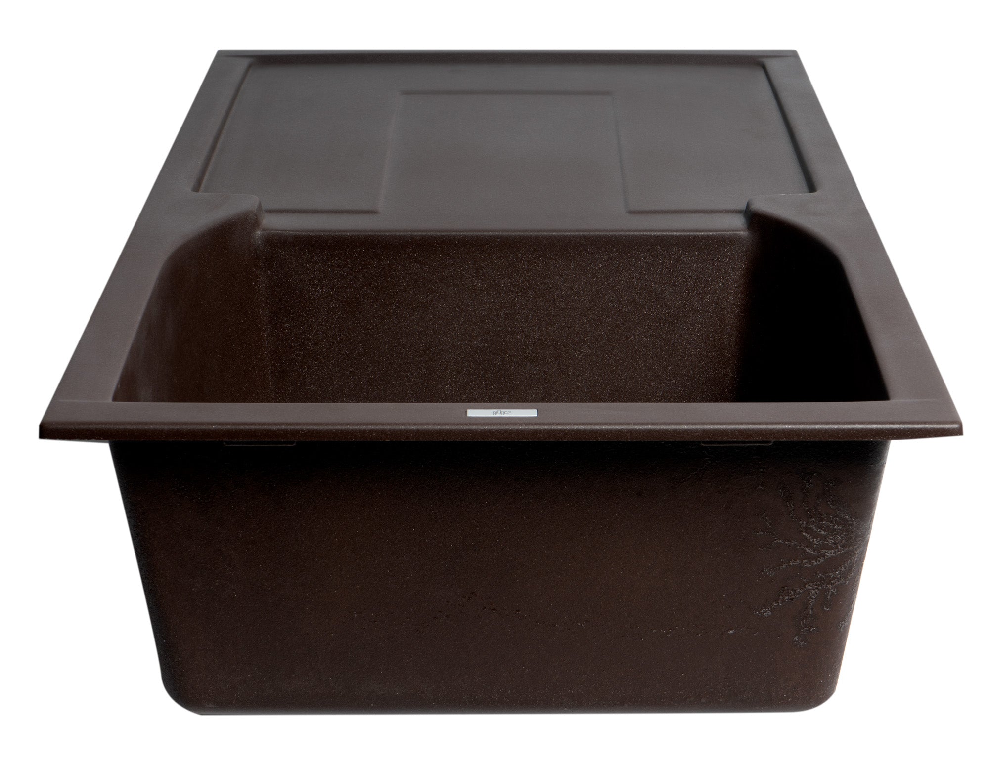 Alternate Image for ALFI brand AB1620DI-C Chocolate 34" Single Bowl Granite Composite Kitchen Sink with Drainboard