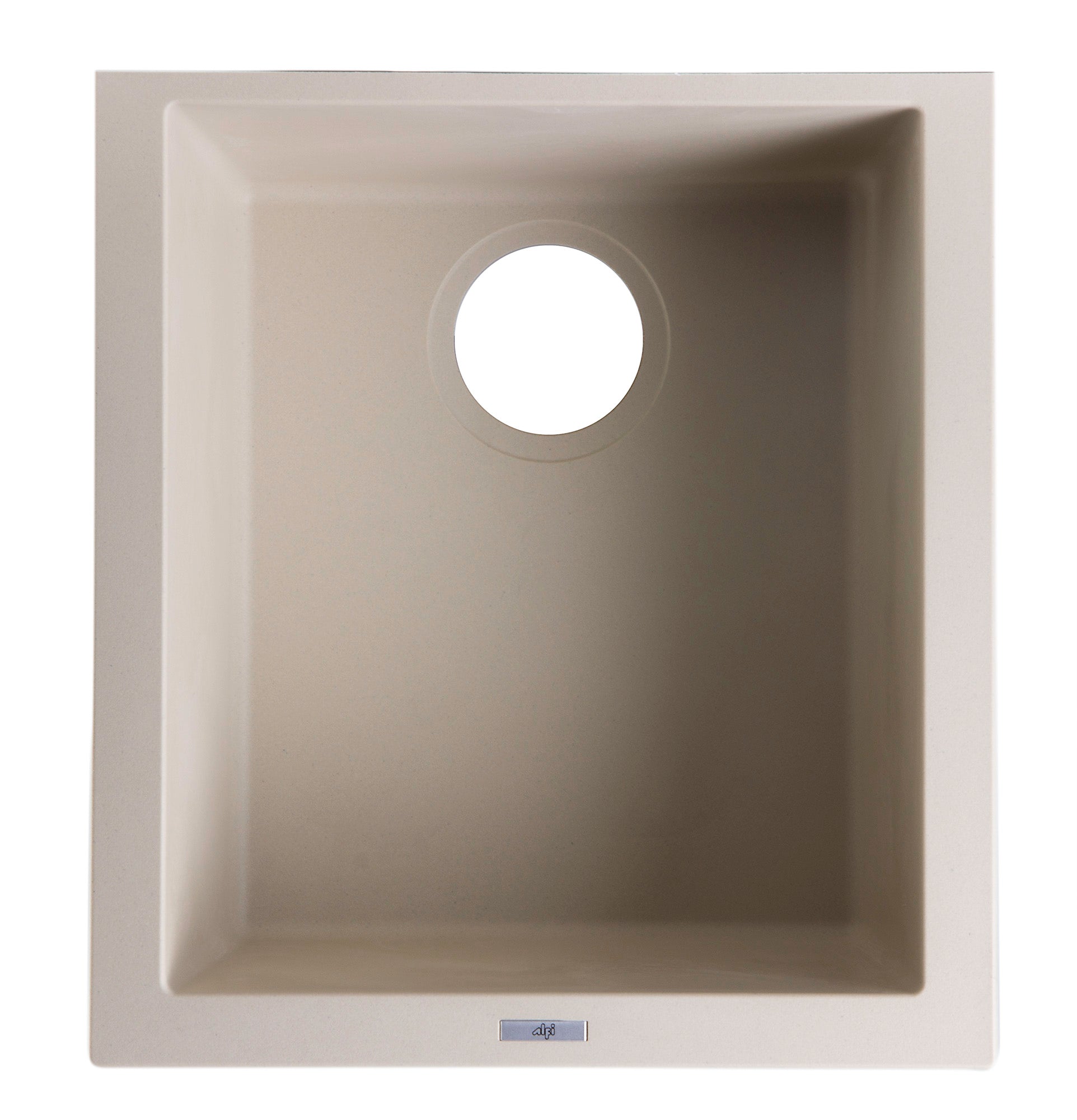 Alternate Image for ALFI Biscuit 17" Undermount Rectangular Granite Composite Kitchen Prep Sink, AB1720UM-B