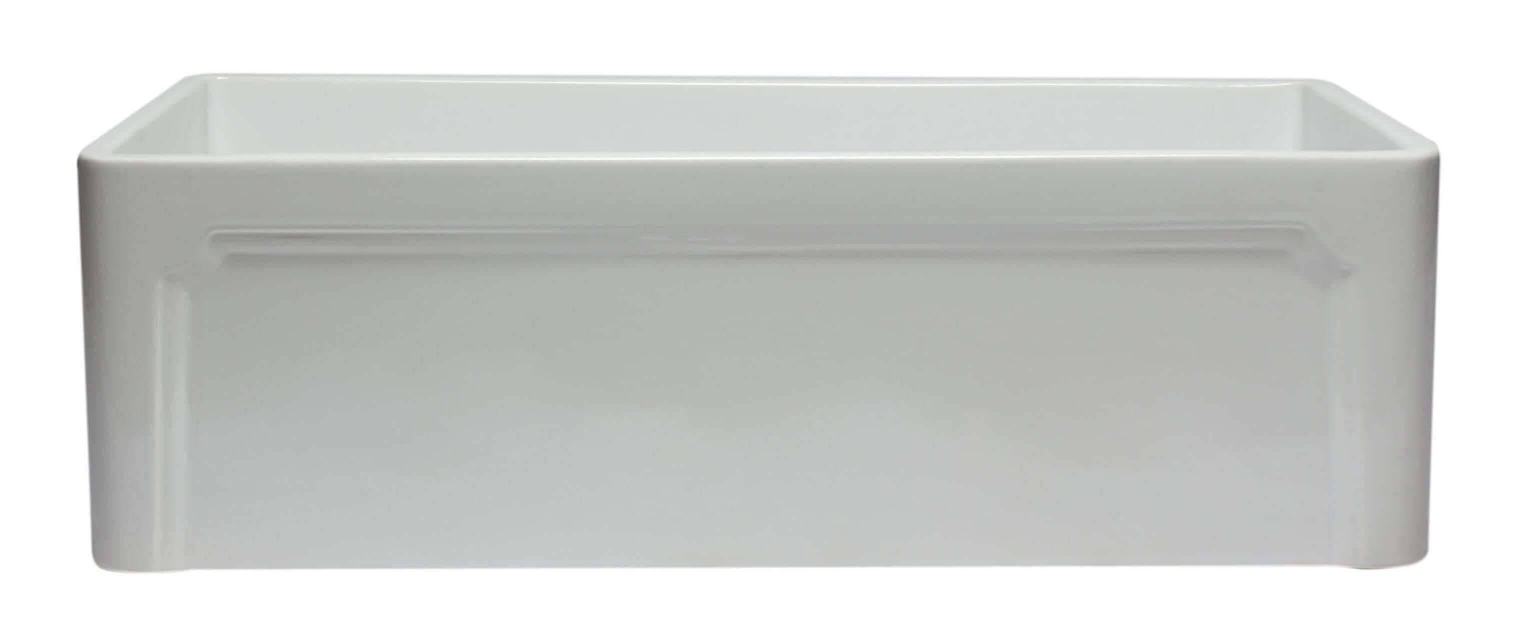 Alternate Image for ALFI 33" Single Bowl Fireclay Farmhouse Apron Sink, White, AB3320SB-W