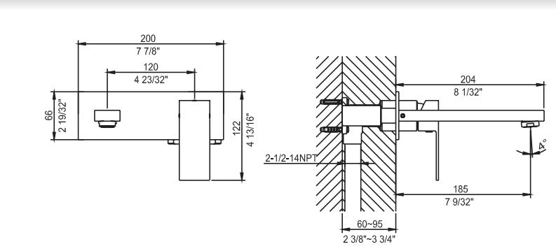 Alternate Image for Dawn 6" 1.2 GPM Bathroom Faucet, Chrome, AB75 1368C