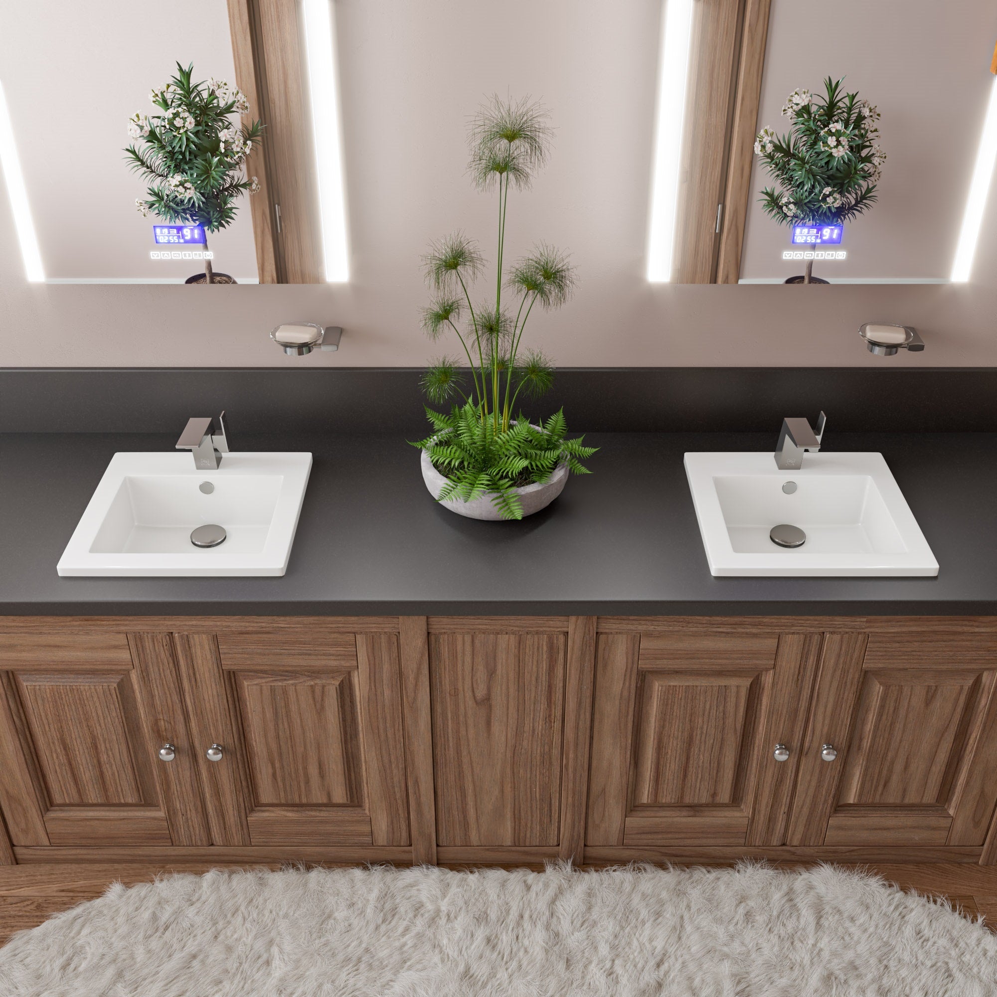 Alternate Image for ALFI Brushed Nickel Pop Up Drain for Bathroom Sink with Overflow, AB9056-BN