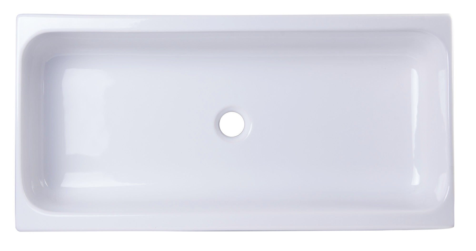 Alternate Image for ALFI 36" White Above Mount Fireclay Bath Trough Sink, AB36TR