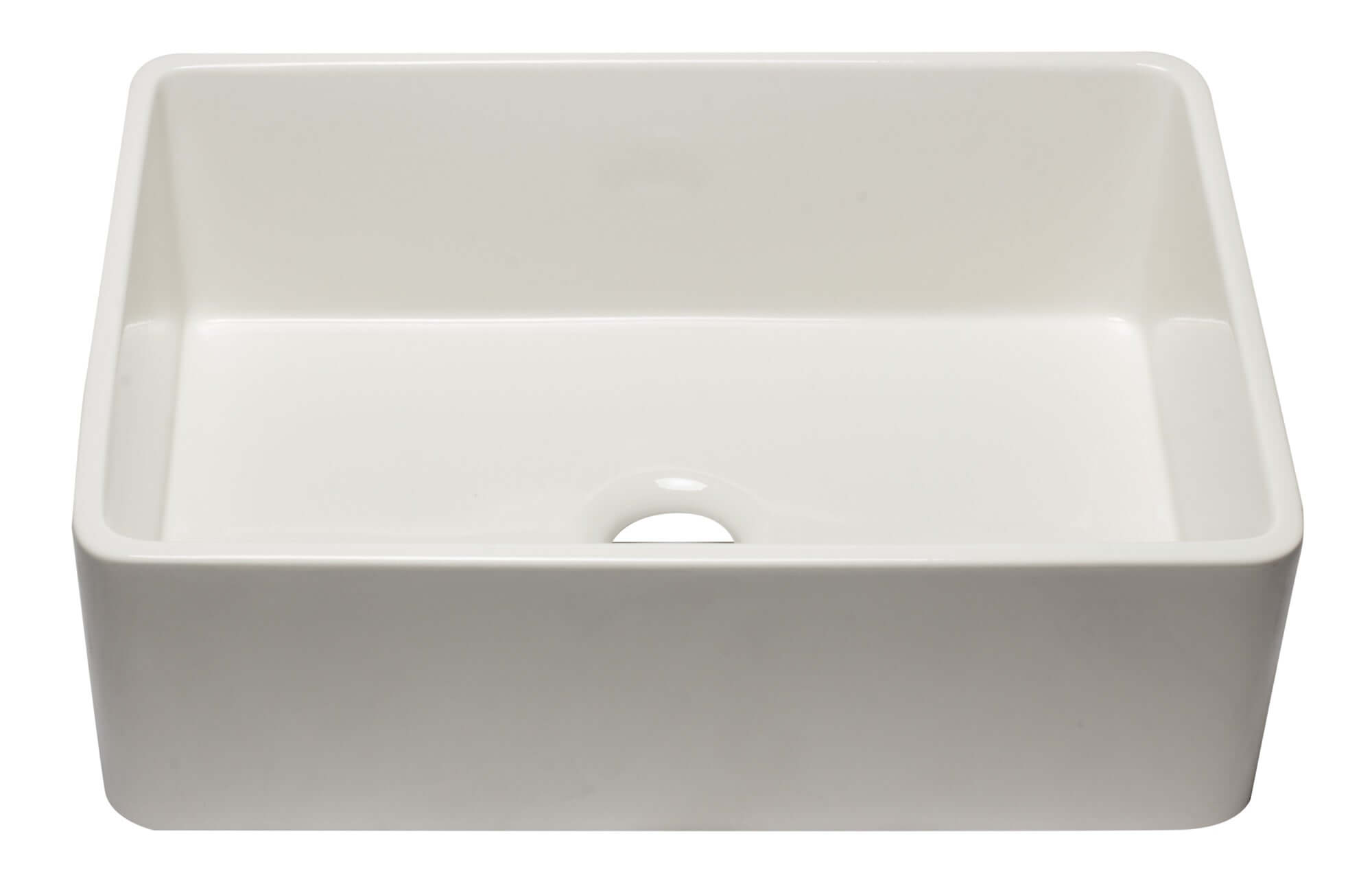 Alternate Image for ALFI 30" Single Bowl Fireclay Farmhouse Apron Sink, Biscuit, AB3020SB-B
