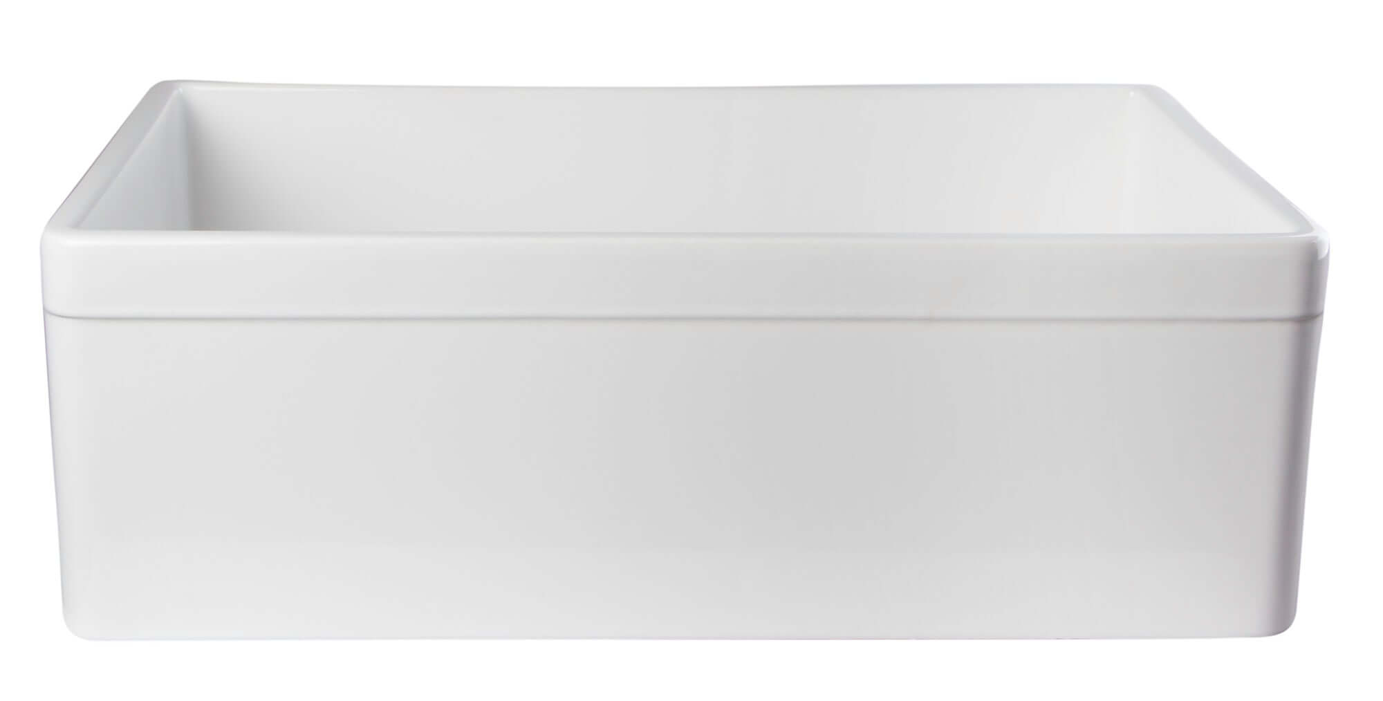 Alternate Image for ALFI 30" Single Bowl Fireclay Farmhouse Apron Sink, White, Decorative, AB511-W