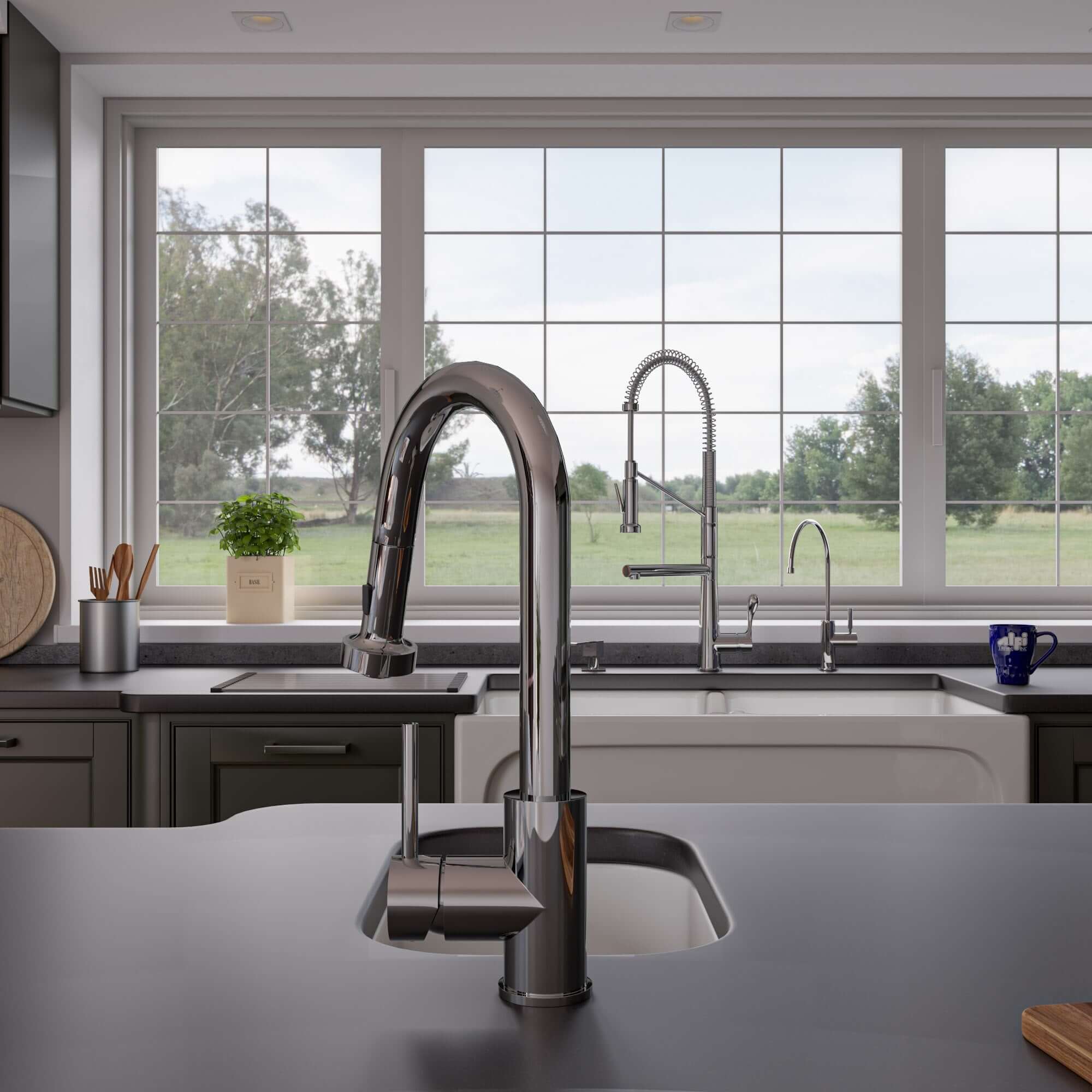 Alternate Image for ALFI brand AB1218 Small Rectangular Fireclay Undermount or Drop In Prep / Bar Sink