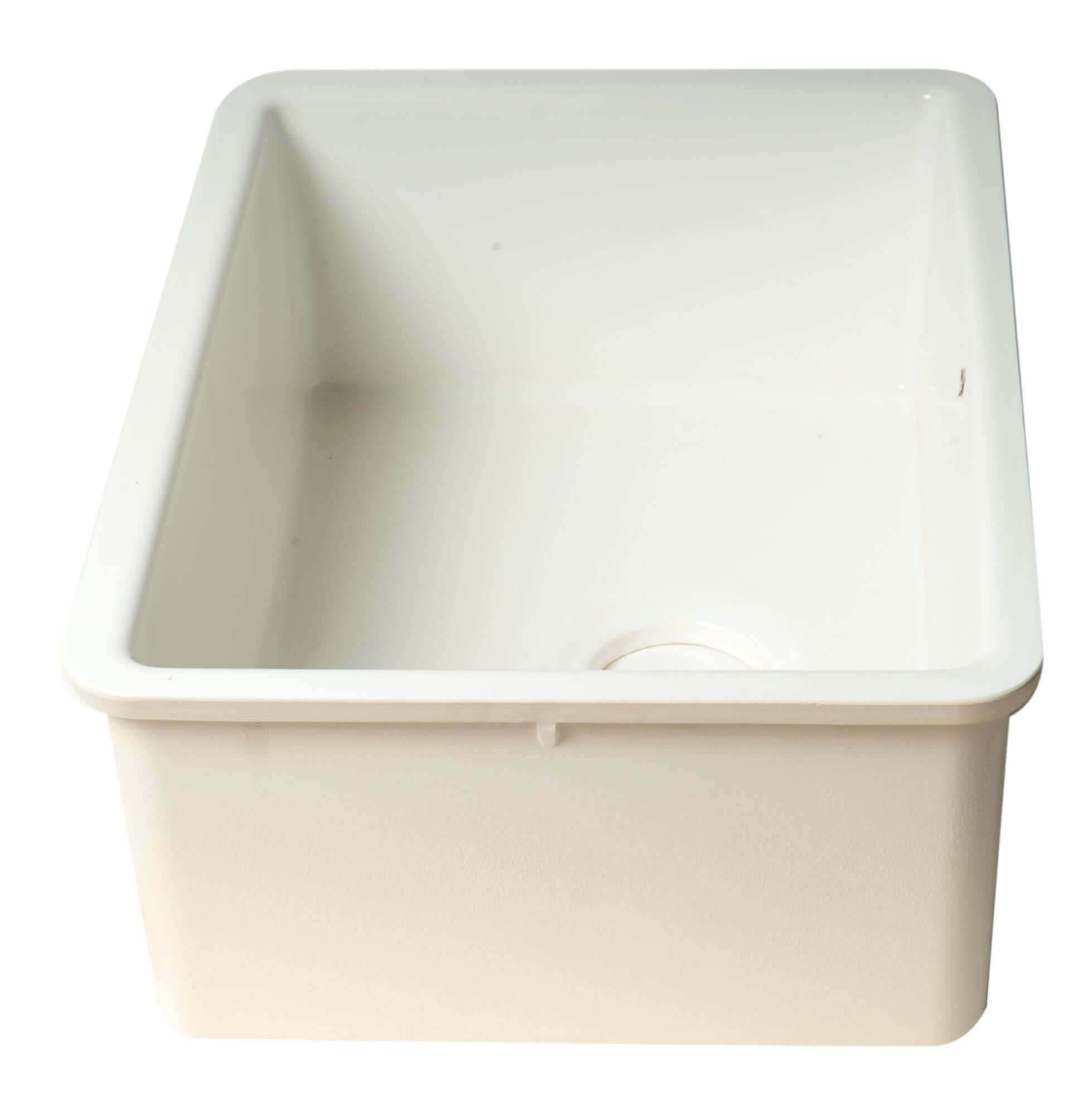 Alternate Image for ALFI brand AB2317 23" White Fireclay Undermount Kitchen Sink
