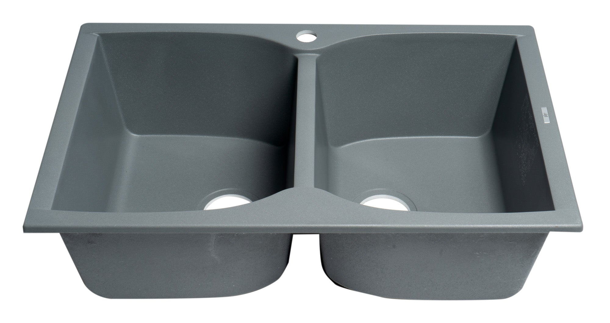 Alternate Image for ALFI brand AB3220DI-T Titanium 32" Drop-In Double Bowl Granite Composite Kitchen Sink
