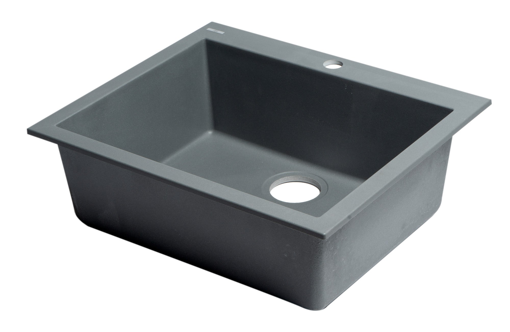 Alternate Image for ALFI brand AB2420DI-T Titanium 24" Drop-In Single Bowl Granite Composite Kitchen Sink