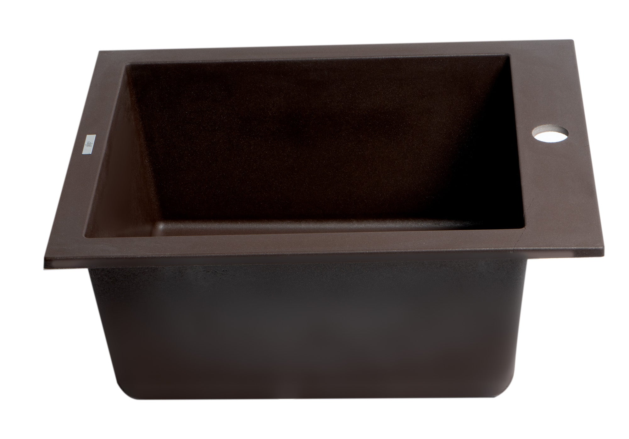 Alternate Image for ALFI brand AB1720DI-C Chocolate 17" Drop-In Rectangular Granite Composite Kitchen Prep Sink