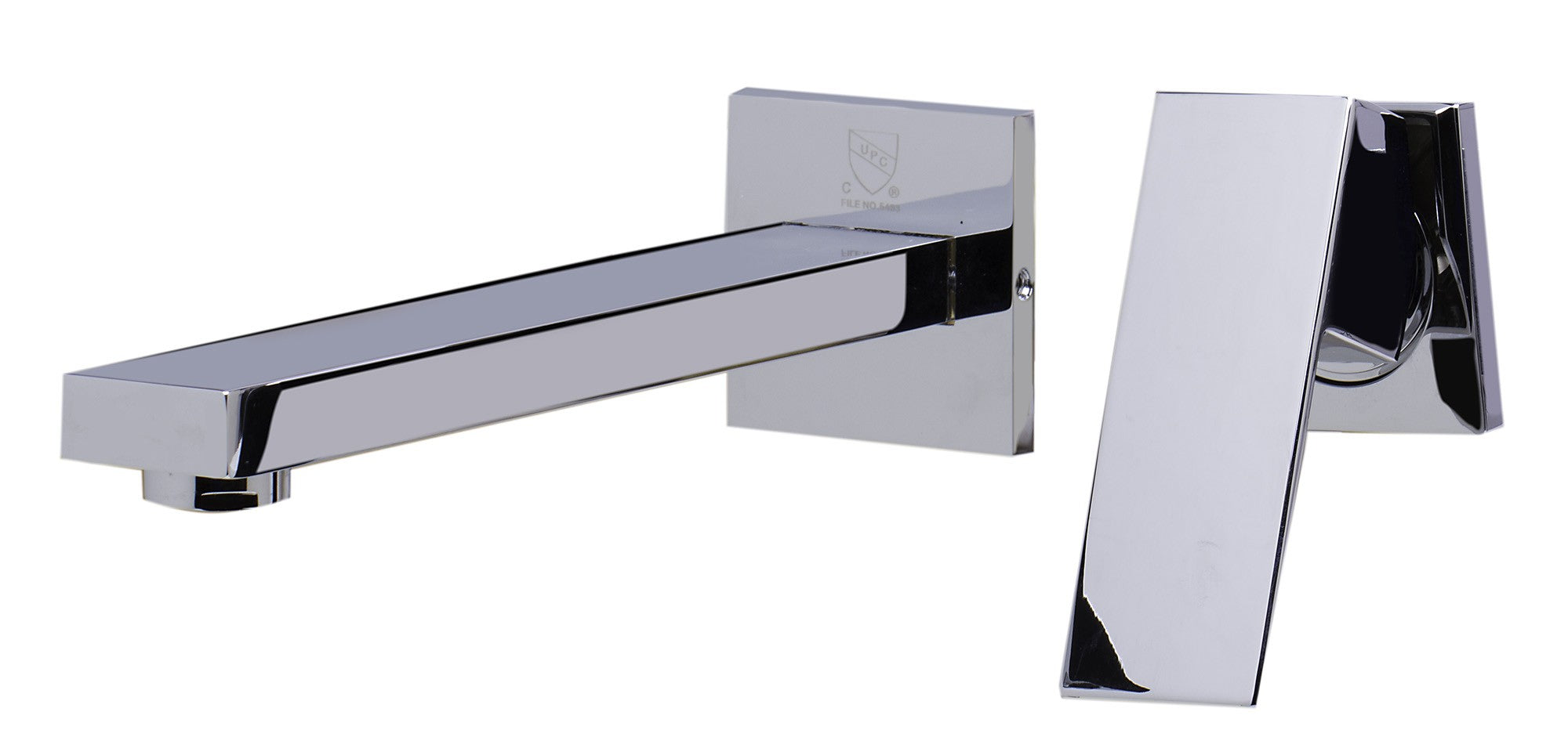 ALFI Polished Chrome Single Lever Wallmount Bathroom Faucet, AB1468-PC