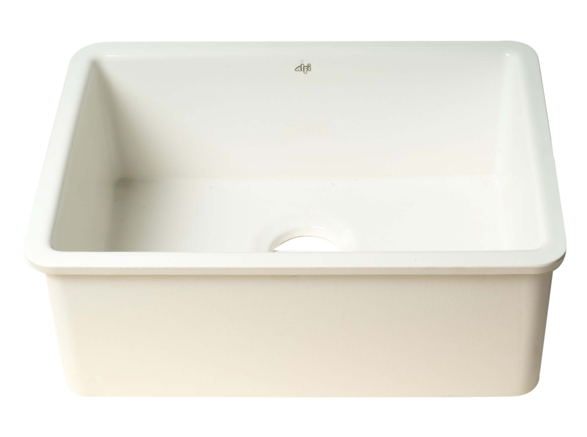 Alternate Image for ALFI brand AB2317 23" White Fireclay Undermount Kitchen Sink