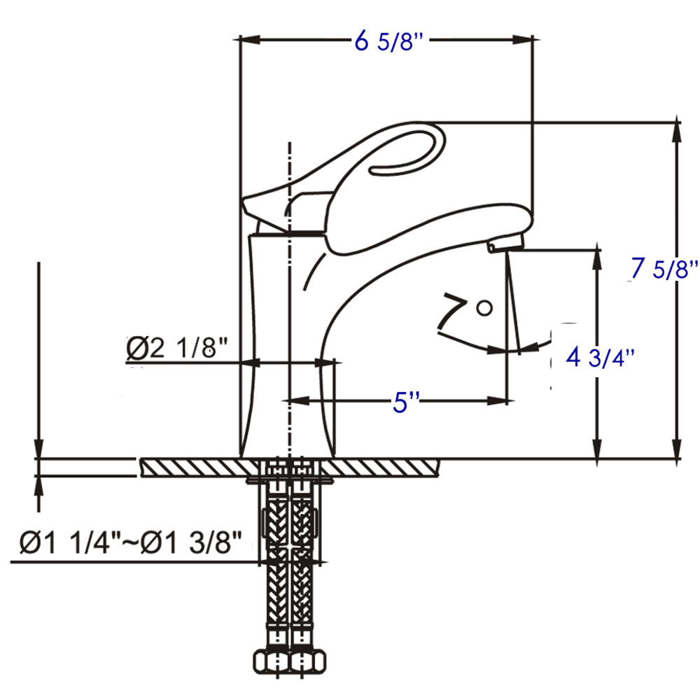 ALFI Brushed Nickel Single Lever Bathroom Faucet, AB1295-BN - The Sink Boutique