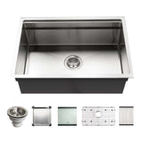 Houzer Novus 26" Stainless Steel Workstation Kitchen Sink, NVS-2600 - The Sink Boutique