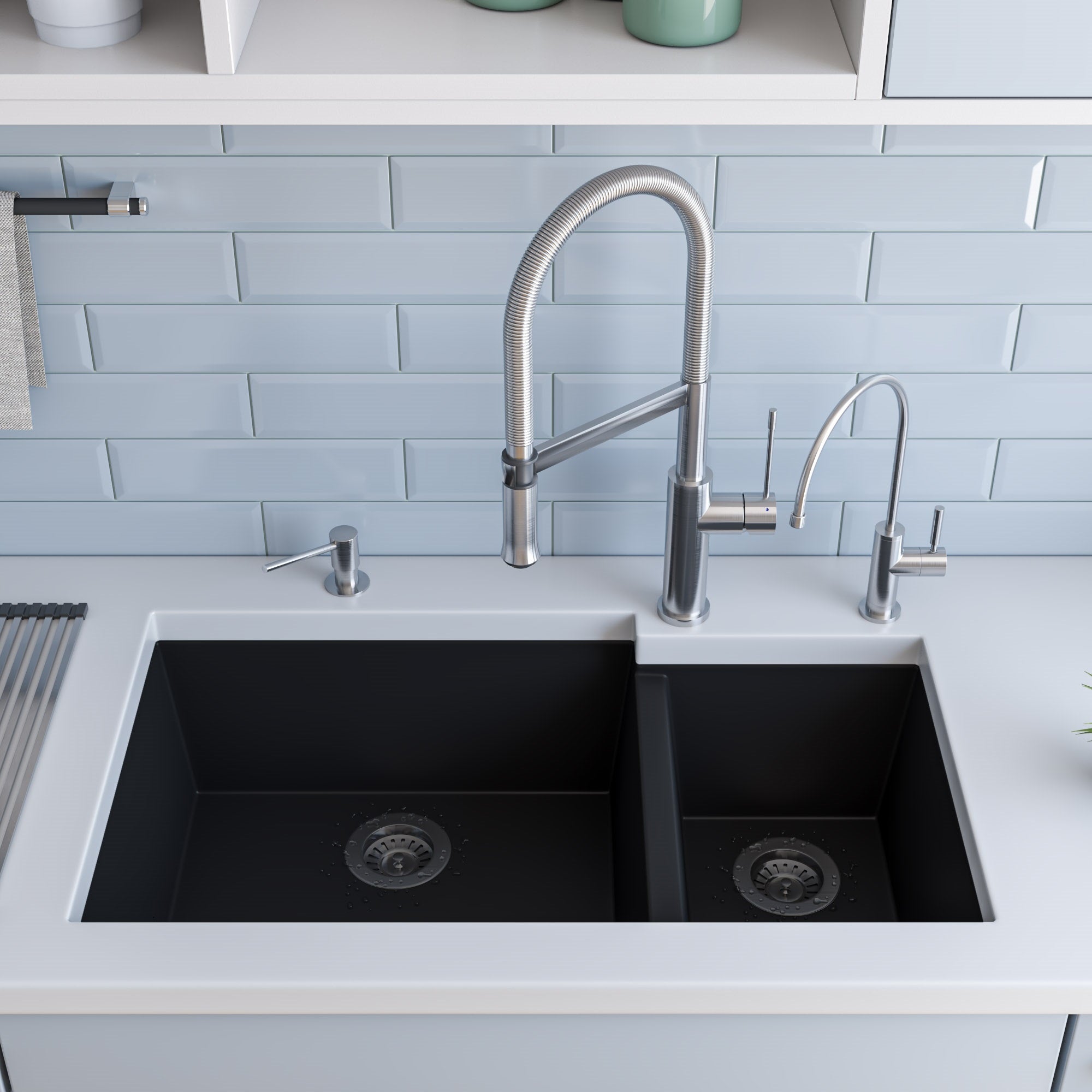 Alternate Image for ALFI Brushed Gooseneck Single Hole Faucet, AB2015