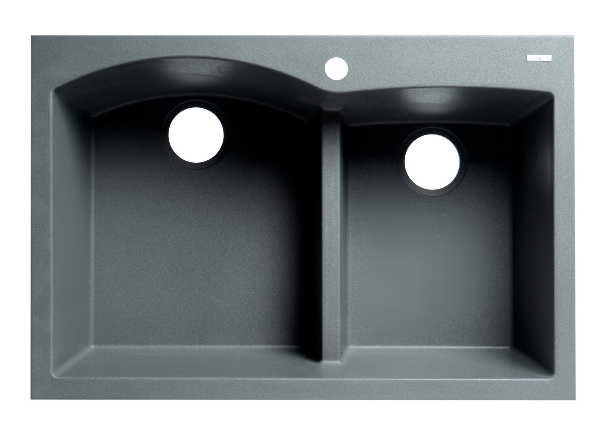 Alternate Image for ALFI brand AB3320DI-T Titanium 33" Double Bowl Drop In Granite Composite Kitchen Sink