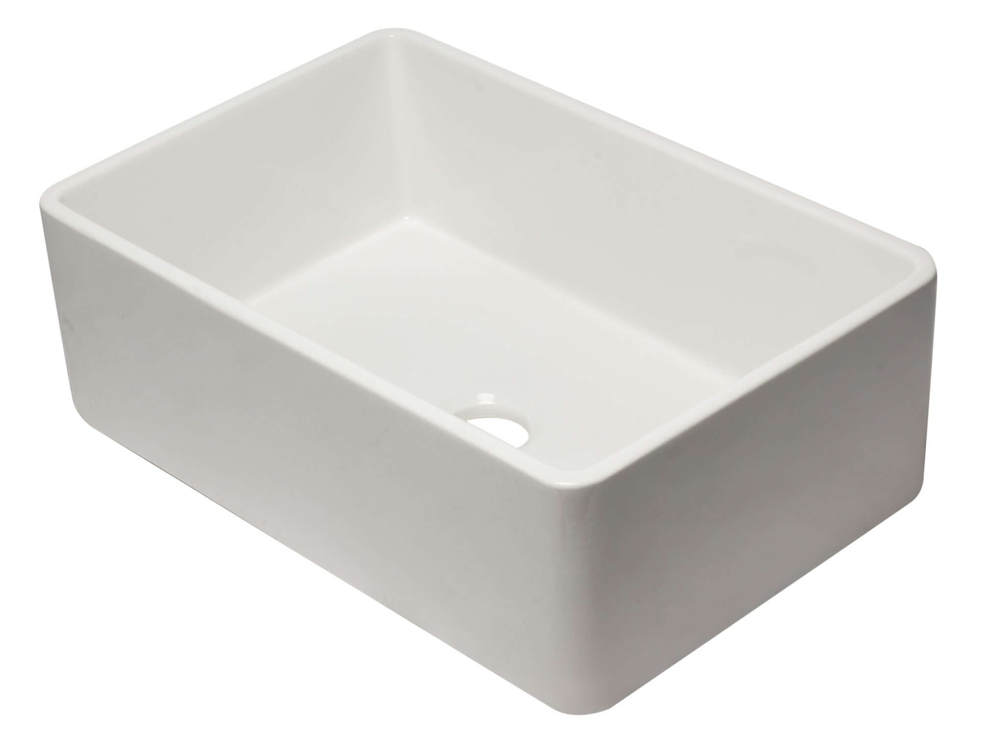 Alternate Image for ALFI 30" Single Bowl Fireclay Farmhouse Apron Sink, White, AB3020SB-W