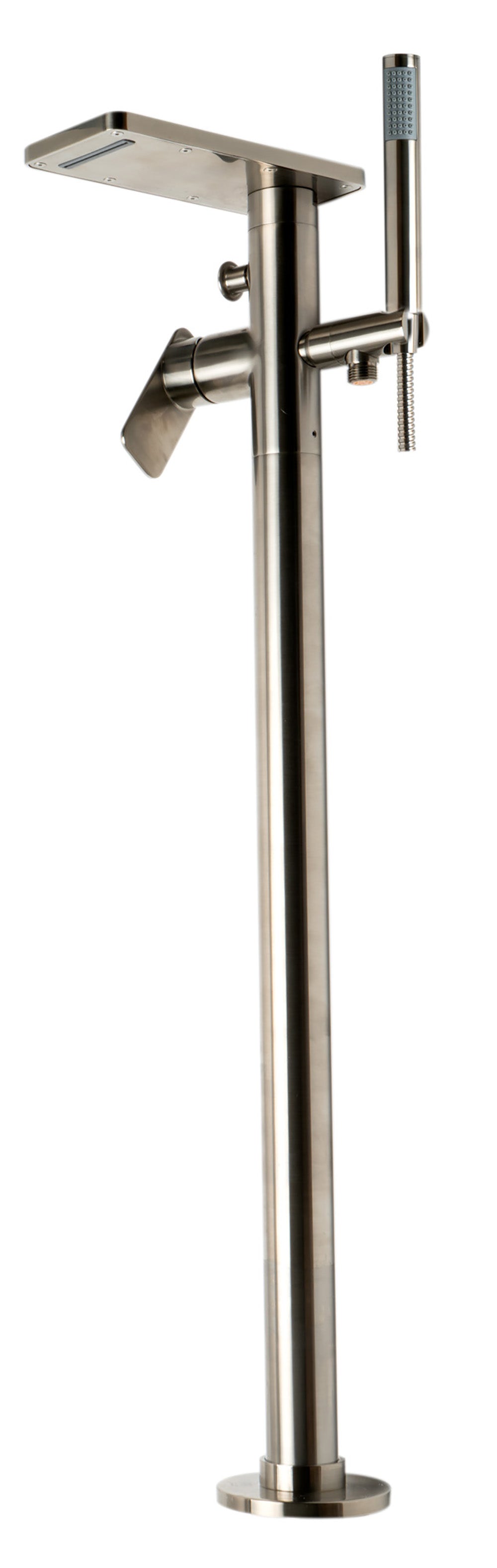 Alternate Image for ALFI brand AB2875-BN Brushed Nickel Free Standing Floor Mounted Bath Tub Filler