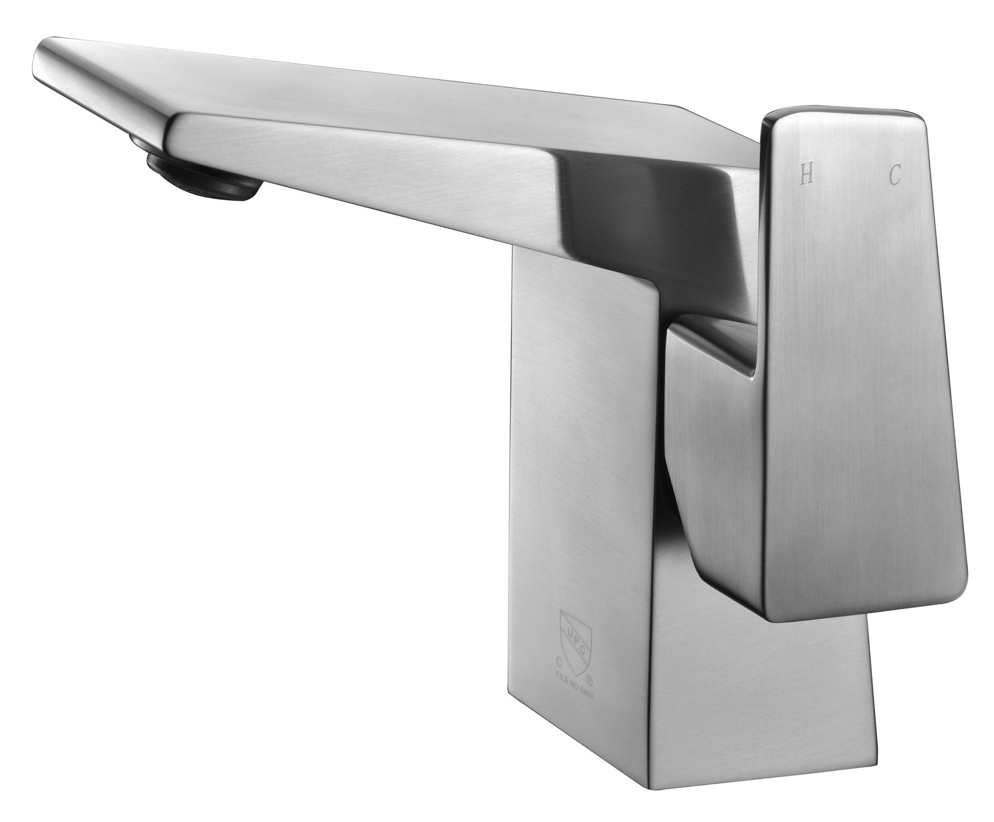 Alternate Image for ALFI Brushed Nickel Modern Single Hole Bathroom Faucet, AB1470-BN