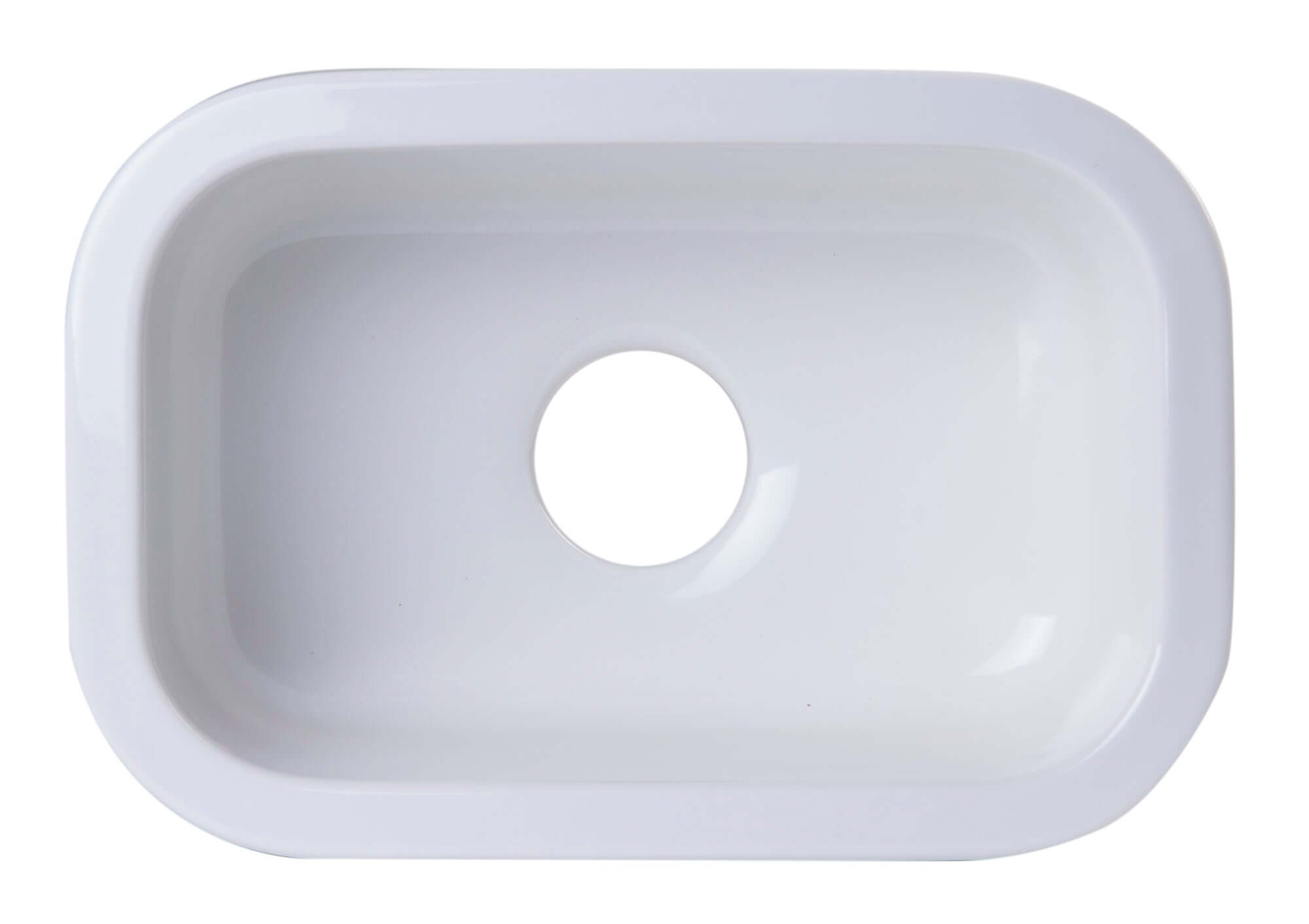 Alternate Image for ALFI brand AB1218 Small Rectangular Fireclay Undermount or Drop In Prep / Bar Sink