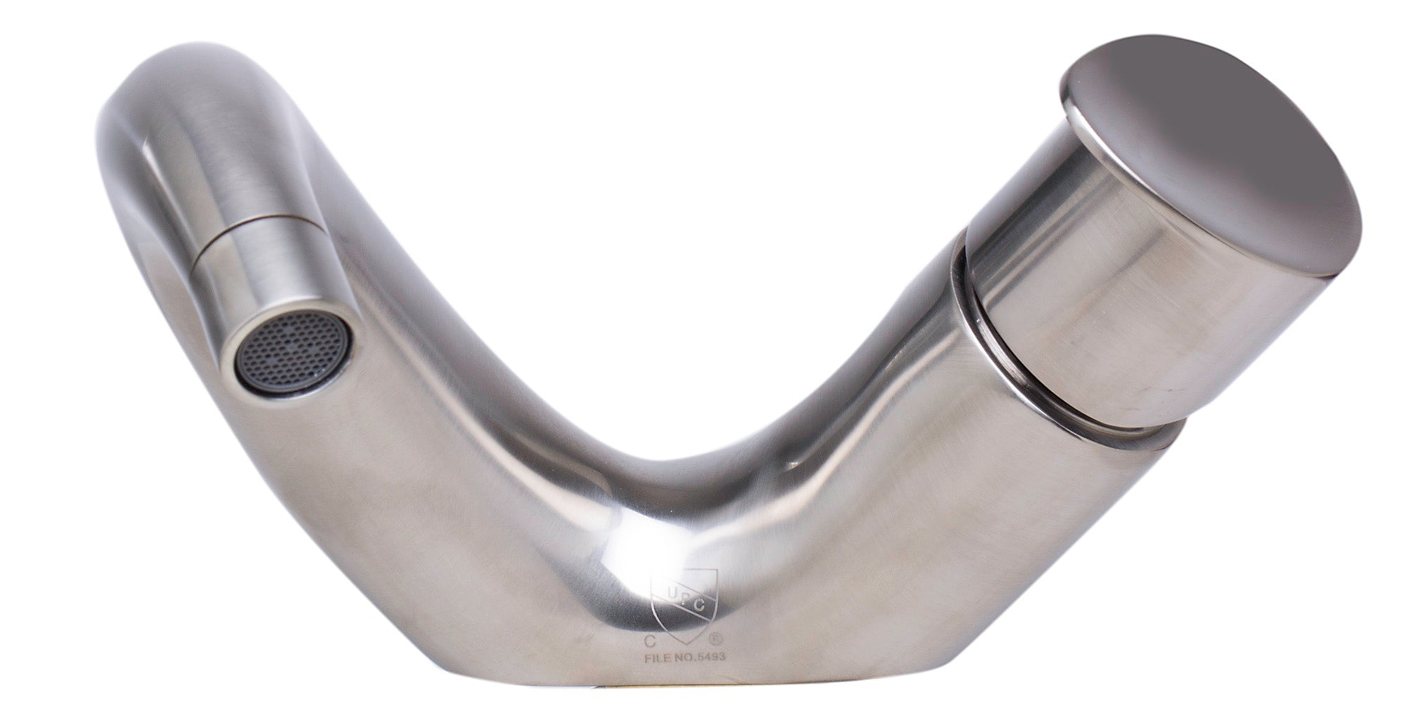 ALFI Wave Brushed Nickel Single Lever Bathroom Faucet, AB1572-BN