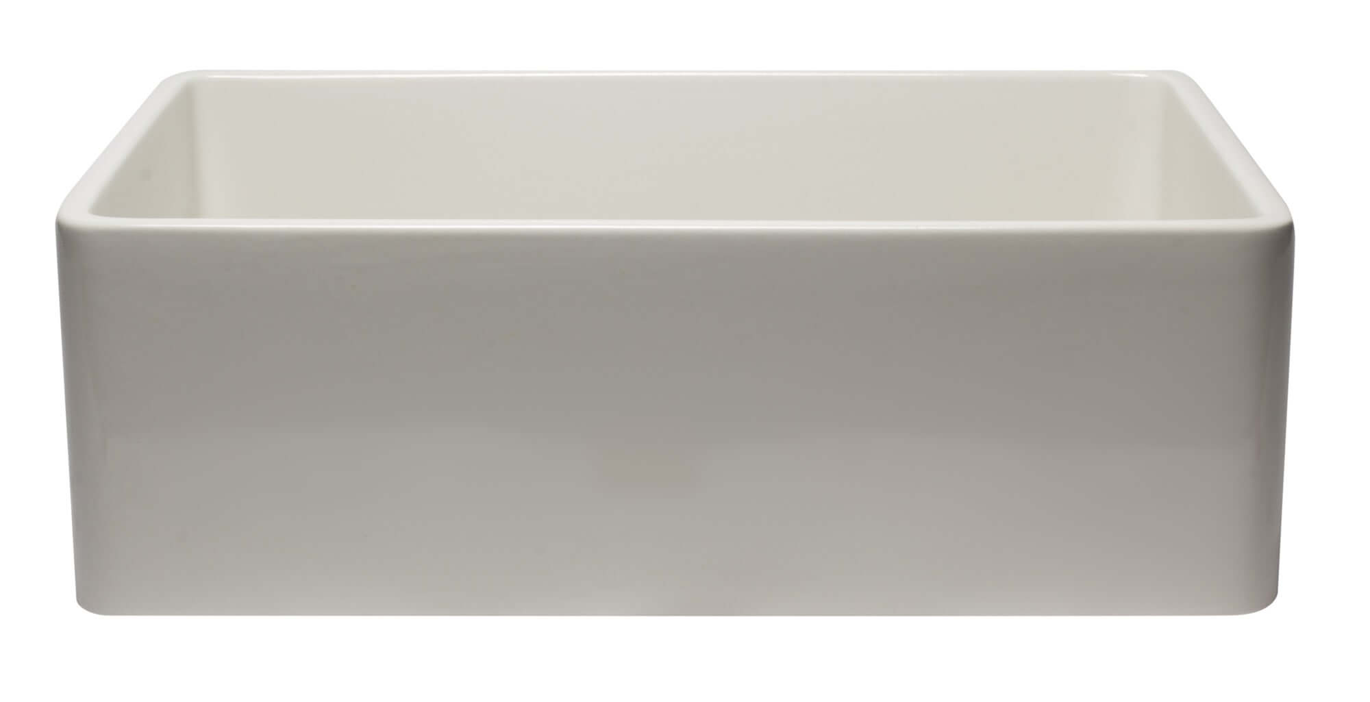 Alternate Image for ALFI 30" Single Bowl Fireclay Farmhouse Apron Sink, Biscuit, AB3020SB-B