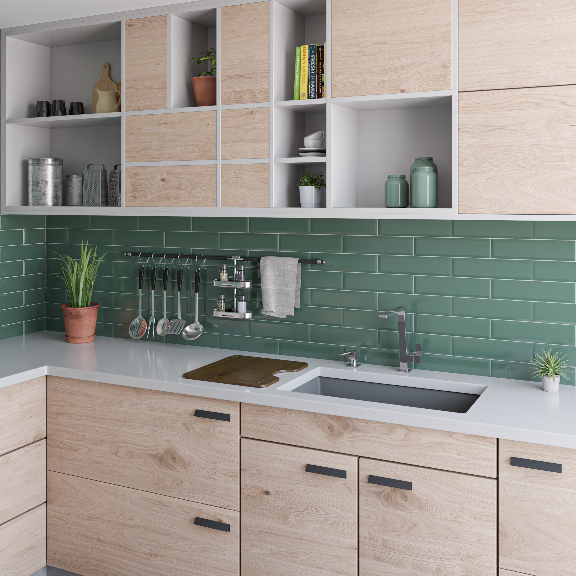 Alternate Image for ALFI brand AB3020UM-T Titanium 30" Undermount Single Bowl Granite Composite Kitchen Sink