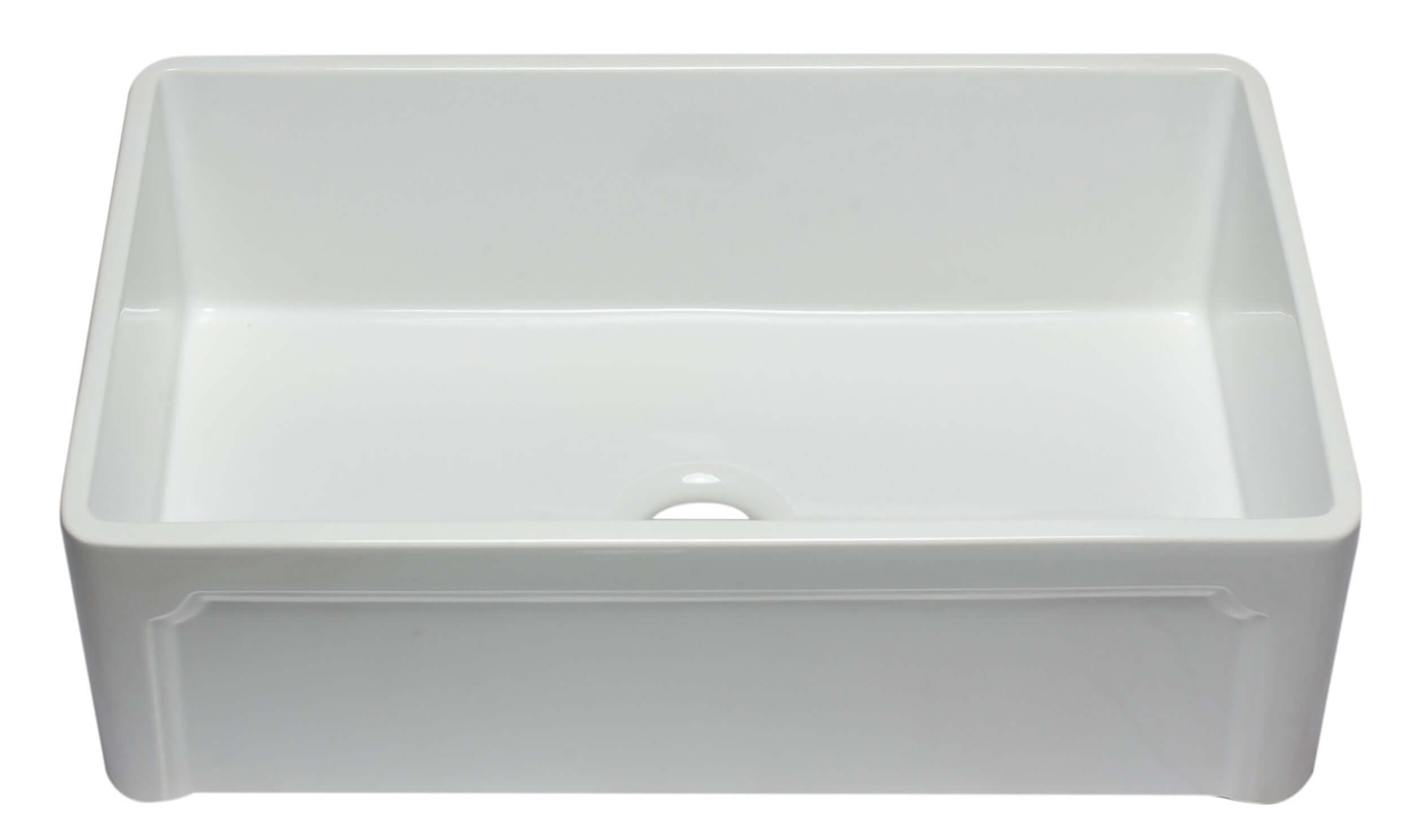 Alternate Image for ALFI 33" Single Bowl Fireclay Farmhouse Apron Sink, White, AB3320SB-W