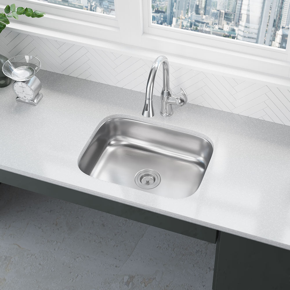 Alternate Image for Rene 23" Stainless Steel Kitchen Sink, 18 Gauge, R1-1018-ADA