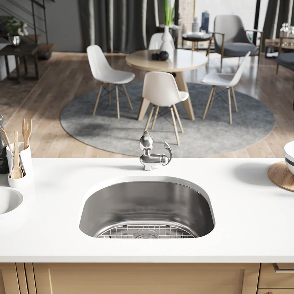 Alternate Image for Rene 24" Stainless Steel Kitchen Sink, 18 Gauge, R1-1020-18