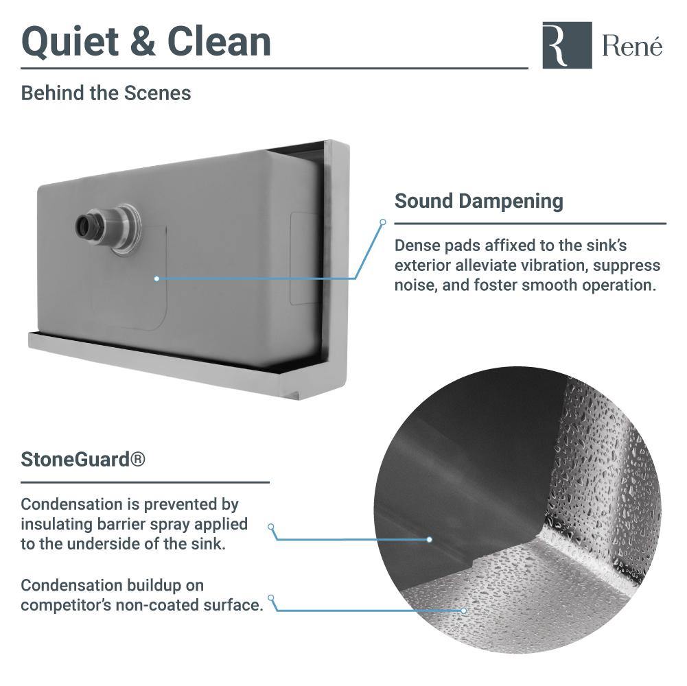 Alternate Image for Rene 33" Stainless Steel Farmhouse Sink, 16 Gauge, R1-3001-16