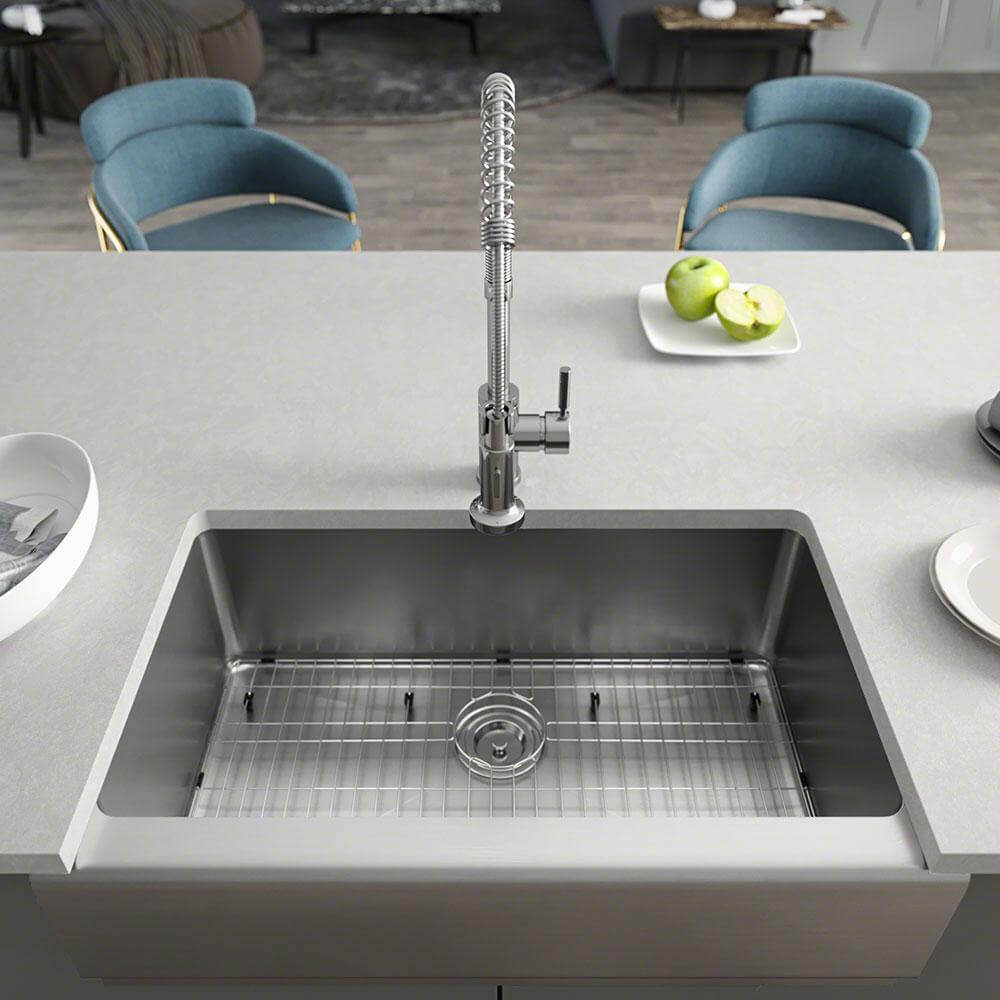 Alternate Image for Rene 33" Stainless Steel Farmhouse Sink, 16 Gauge, R1-3001-16