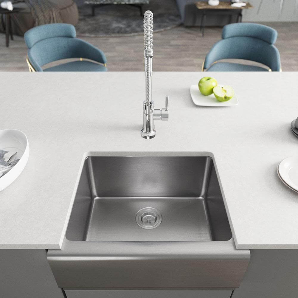 Alternate Image for Rene 24" Stainless Steel Farmhouse Sink, 16 Gauge, R1-3004-16