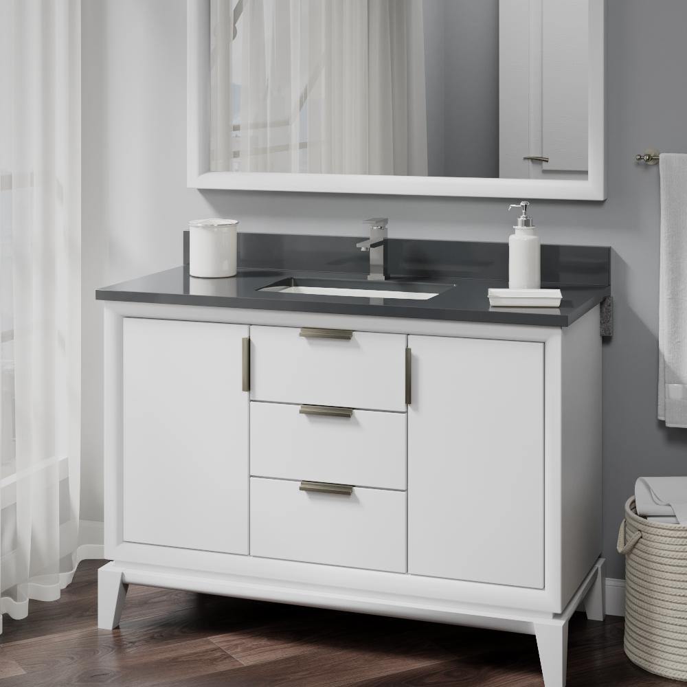 Alternate Image for Rene 22" Rectangle Porcelain Bathroom Sink, White, R2-1001-W-PUD-C