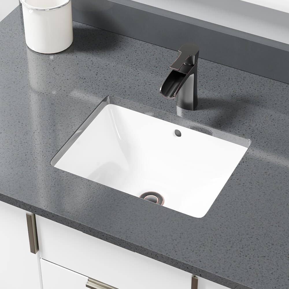Alternate Image for Rene 18" Rectangle Porcelain Bathroom Sink, White, R2-1007-W-PUD-ABR