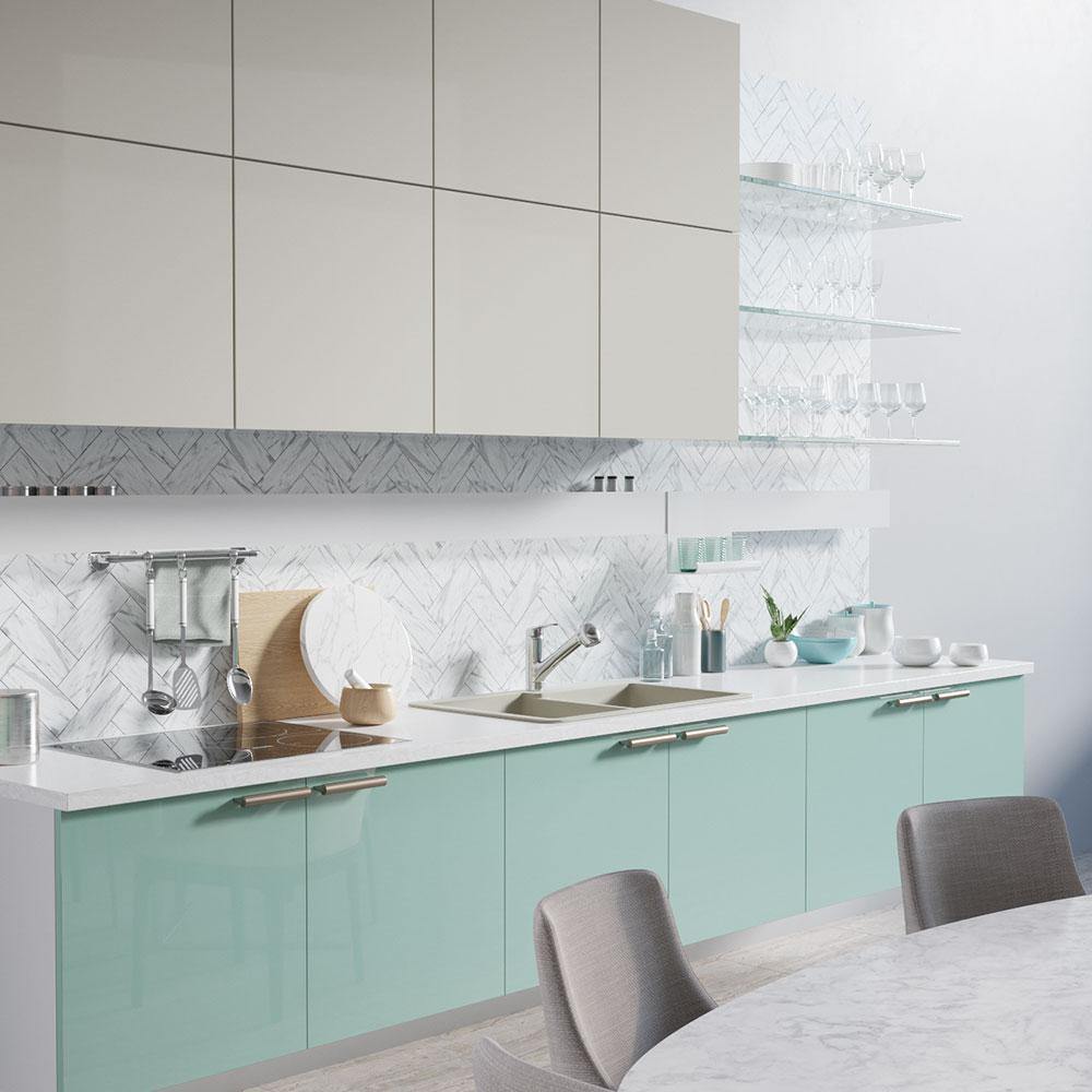 Alternate Image for Rene 33" Composite Granite Kitchen Sink, 60/40 Double Bowl, Concrete, R3-2001-CON-ST-CGS