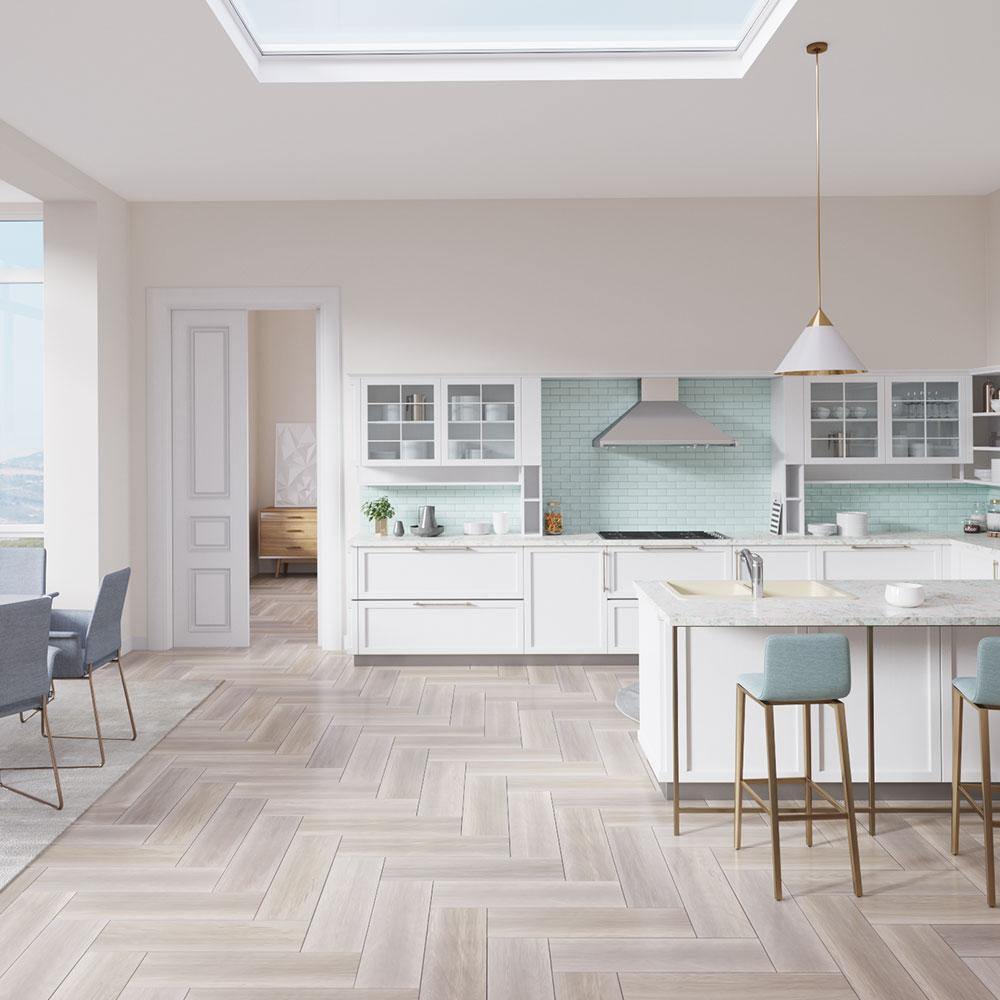 Alternate Image for Rene 33" Composite Granite Kitchen Sink, 60/40 Double Bowl, Ecru, R3-2001-ECR-ST-CGS