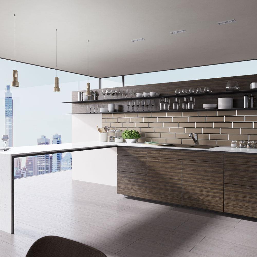 Alternate Image for Rene 33" Composite Granite Kitchen Sink, 60/40 Double Bowl, Umber, R3-2001-UMB-ST-CGS