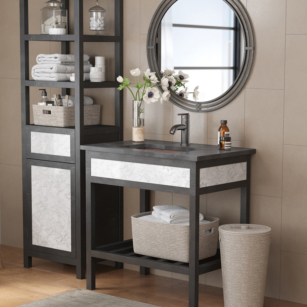 Alternate Image for Rene 21" Rectangular Copper Bathroom Sink, R4-1006-GD-ABR