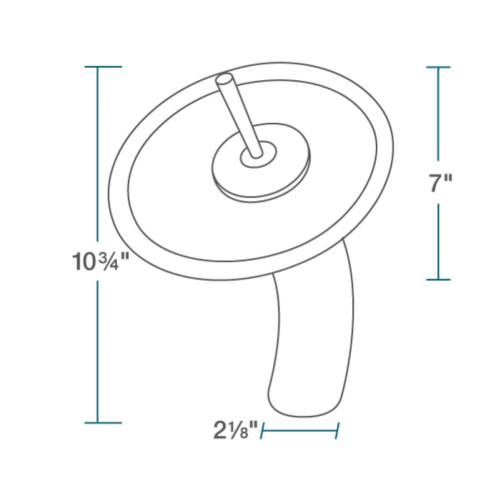 Alternate Image for Rene 17" Round Glass Bathroom Sink, Cashmere, with Faucet, R5-5001-CAS-WF-ORB