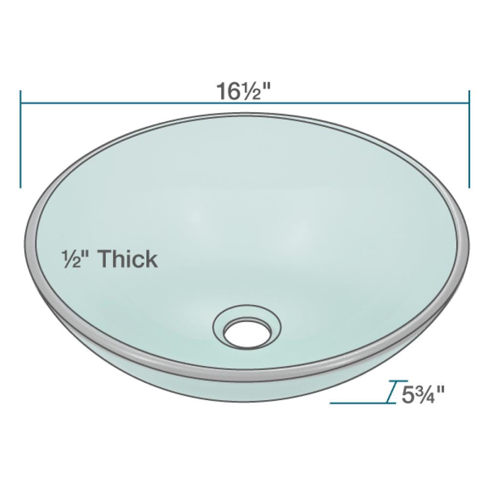 Alternate Image for Rene 17" Round Glass Bathroom Sink, Ivy, with Faucet, R5-5001-IVY-R9-7001-C
