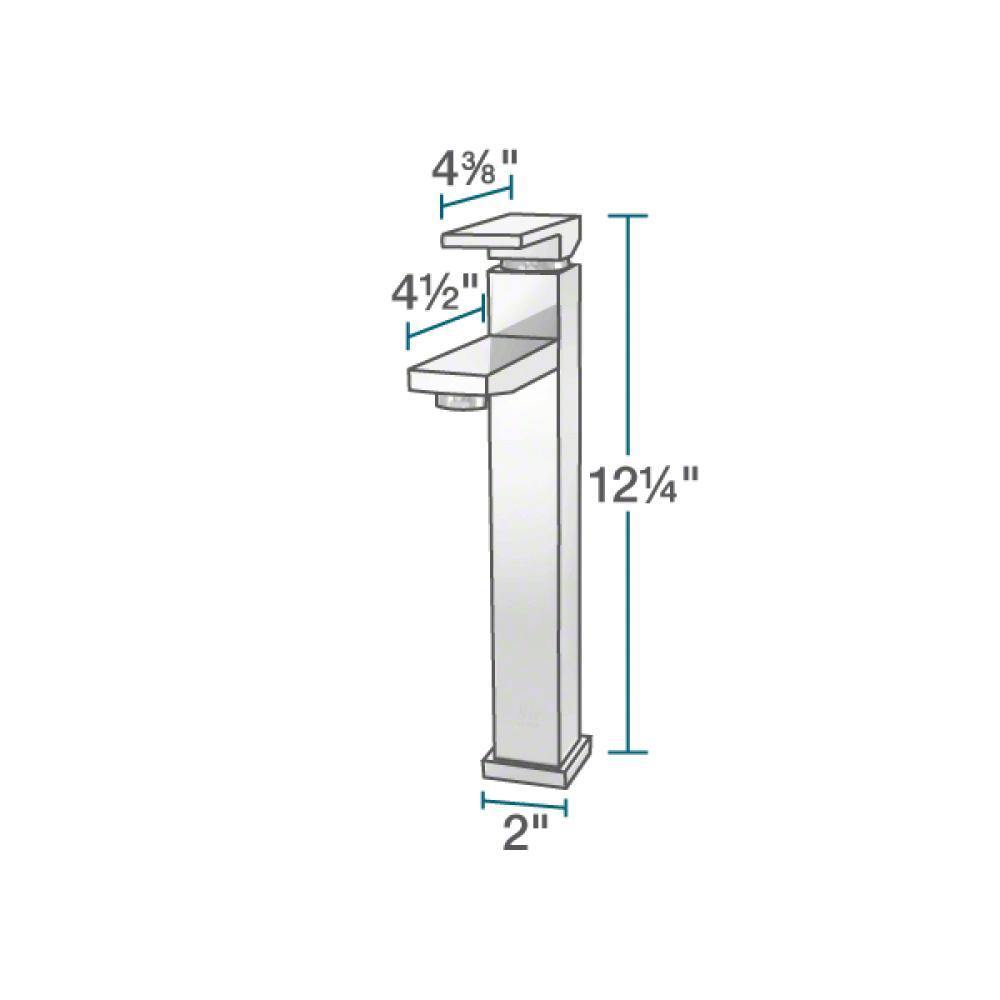 Alternate Image for Rene 17" Square Glass Bathroom Sink, Noir, with Faucet, R5-5003-NOR-R9-7003-C